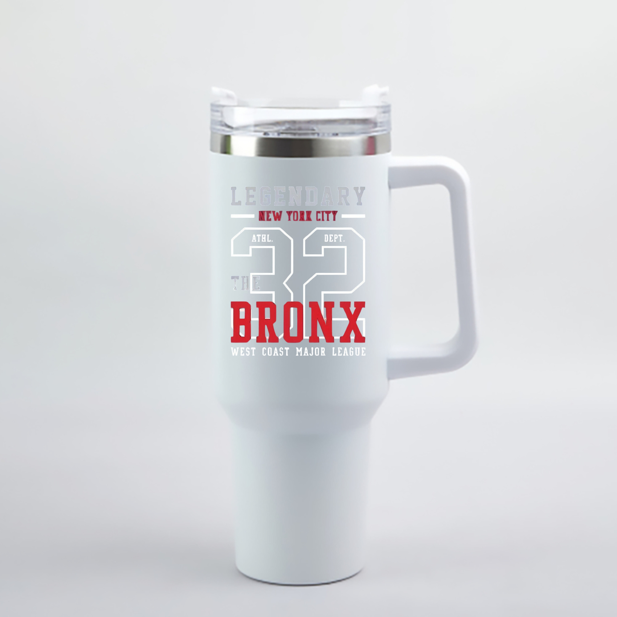 New York Yankees 24 40oz Handle Car Cup With Crystal Sticker Design – Durable Stainless Steel Travel Mug With Reusable Straw – Double Wall Insulated