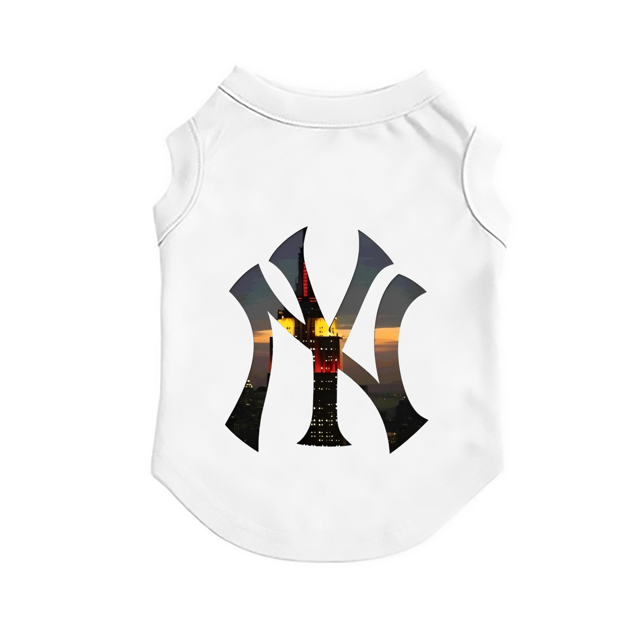 New York Yankees Logo New York Background Pet Vest – Durable Polyester With Heat Transfer Print – Comfortable And Stylish