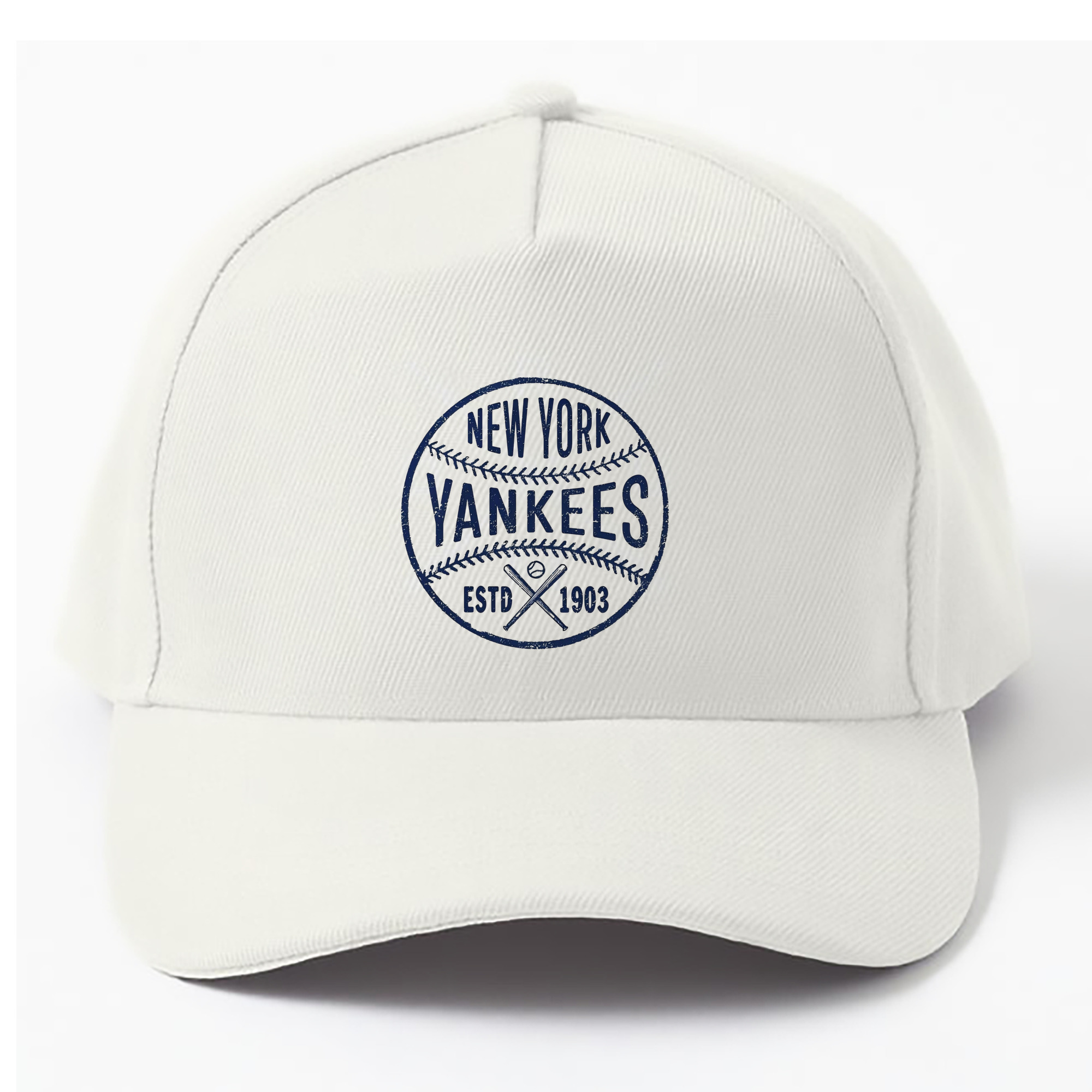 New York Yankees Estd 1903 100% Cotton Baseball Cap – Heat Transfer Print – Comfortable, Durable, Perfect For Sports & Everyday Wear