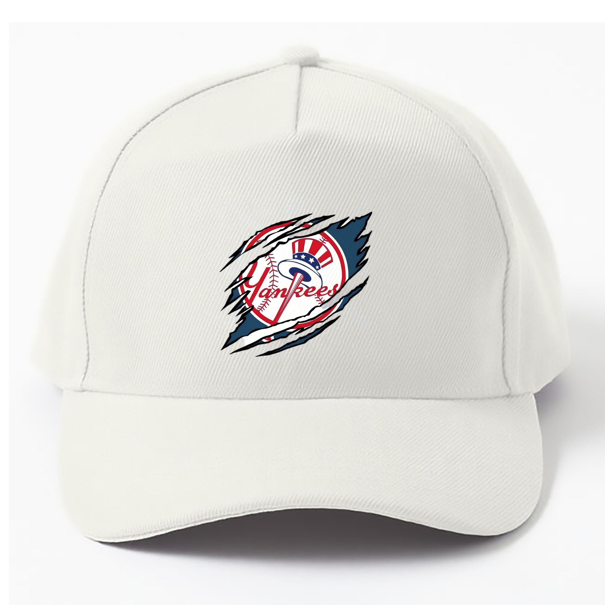 New York Yankees Claw Logo 100% Cotton Baseball Cap – Heat Transfer Print – Comfortable, Durable, Perfect For Sports & Everyday Wear