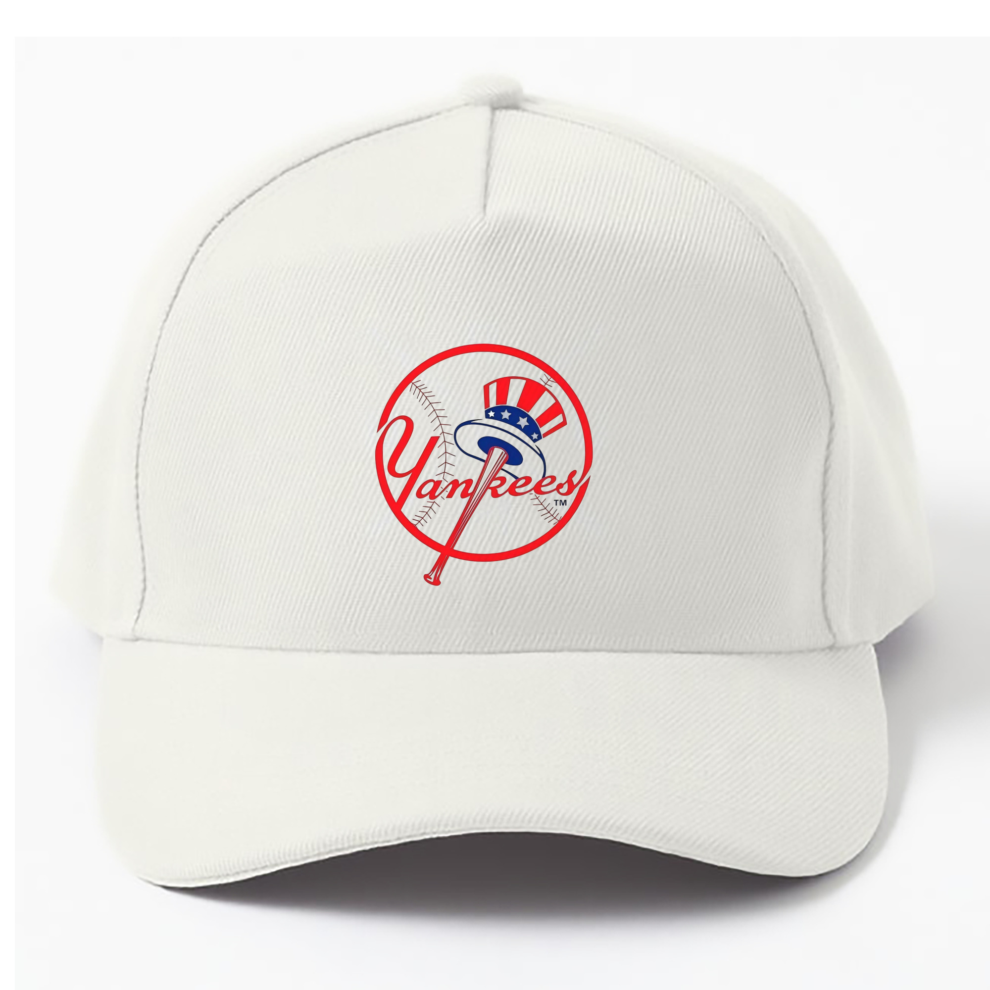 New York Yankees Logo 100% Cotton Baseball Cap – Heat Transfer Print – Comfortable, Durable, Perfect For Sports & Everyday Wear