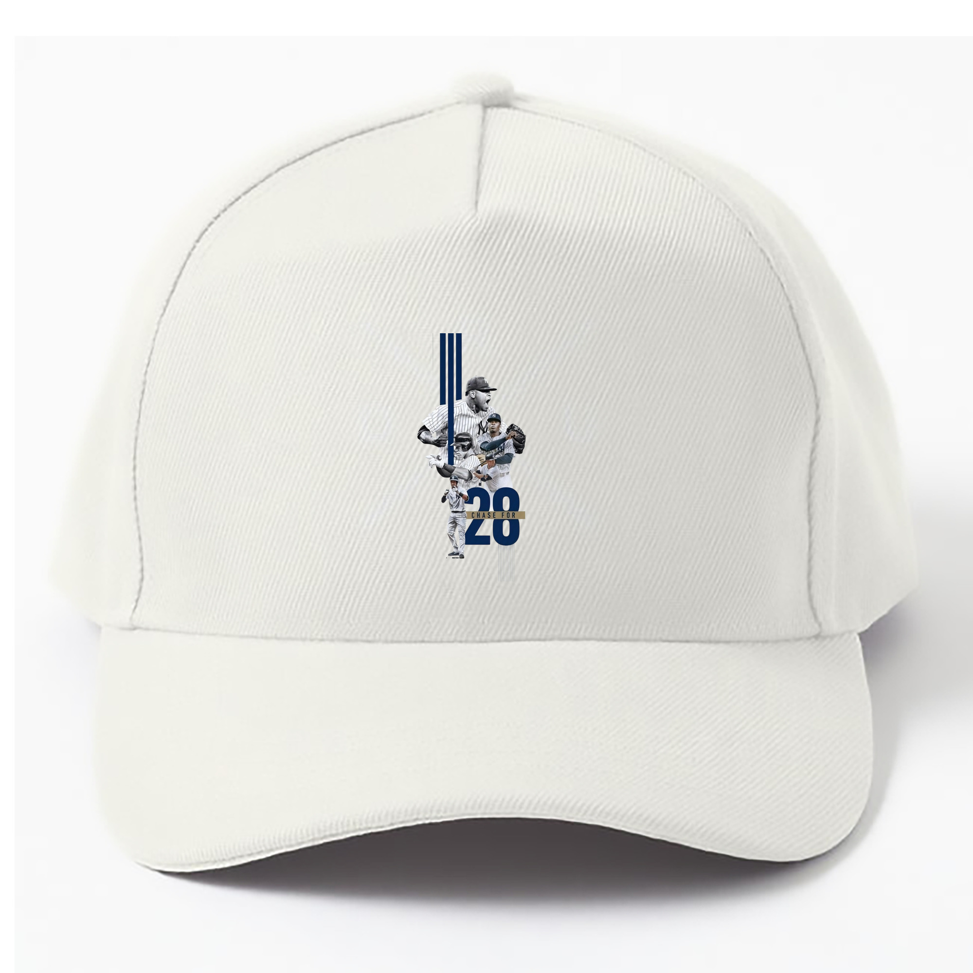New York Yankees Chase For 28 100% Cotton Baseball Cap – Heat Transfer Print – Comfortable, Durable, Perfect For Sports & Everyday Wear