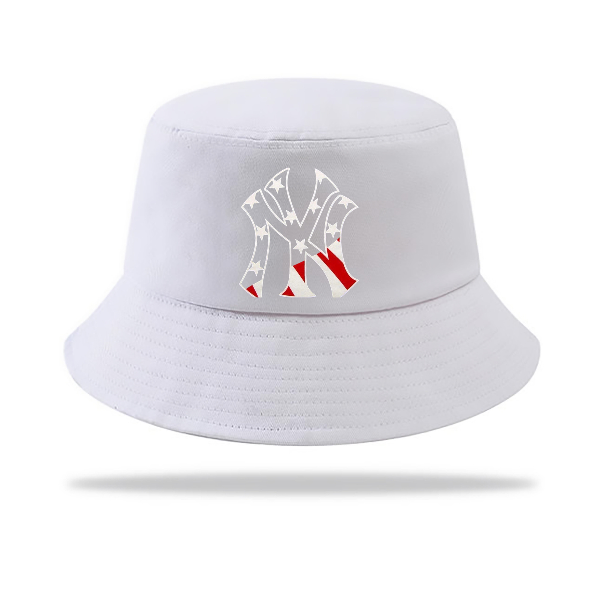 New York Yankees Logo USA Outdoor Sun Protection Bucket Hat – Lightweight Breathable Knit & Woven Fabric – Ergonomic Wide Brim, Sweat-Absorbent, Stylish & Comfortable For Sports And Everyday Wear