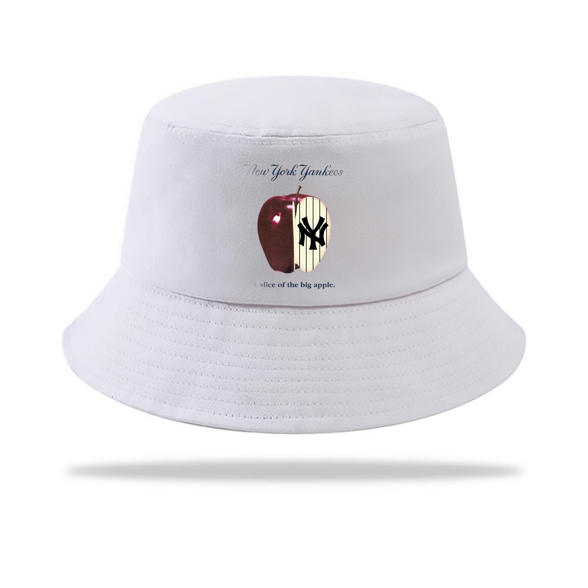 New York Yankees A Slice of The Big Apple Outdoor Sun Protection Bucket Hat – Lightweight Breathable Knit & Woven Fabric – Ergonomic Wide Brim, Sweat-Absorbent, Stylish & Comfortable For Sports And Everyday Wear