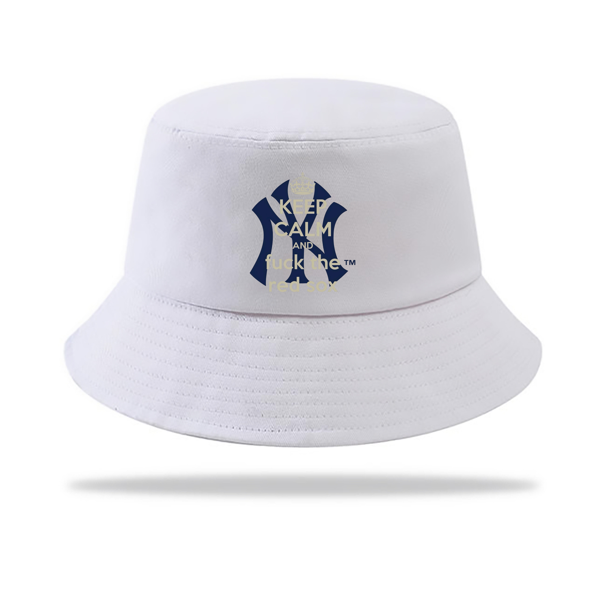 New York Yankees Keep Calm and Fuck The Red Sox Outdoor Sun Protection Bucket Hat – Lightweight Breathable Knit & Woven Fabric – Ergonomic Wide Brim, Sweat-Absorbent, Stylish & Comfortable For Sports And Everyday Wear