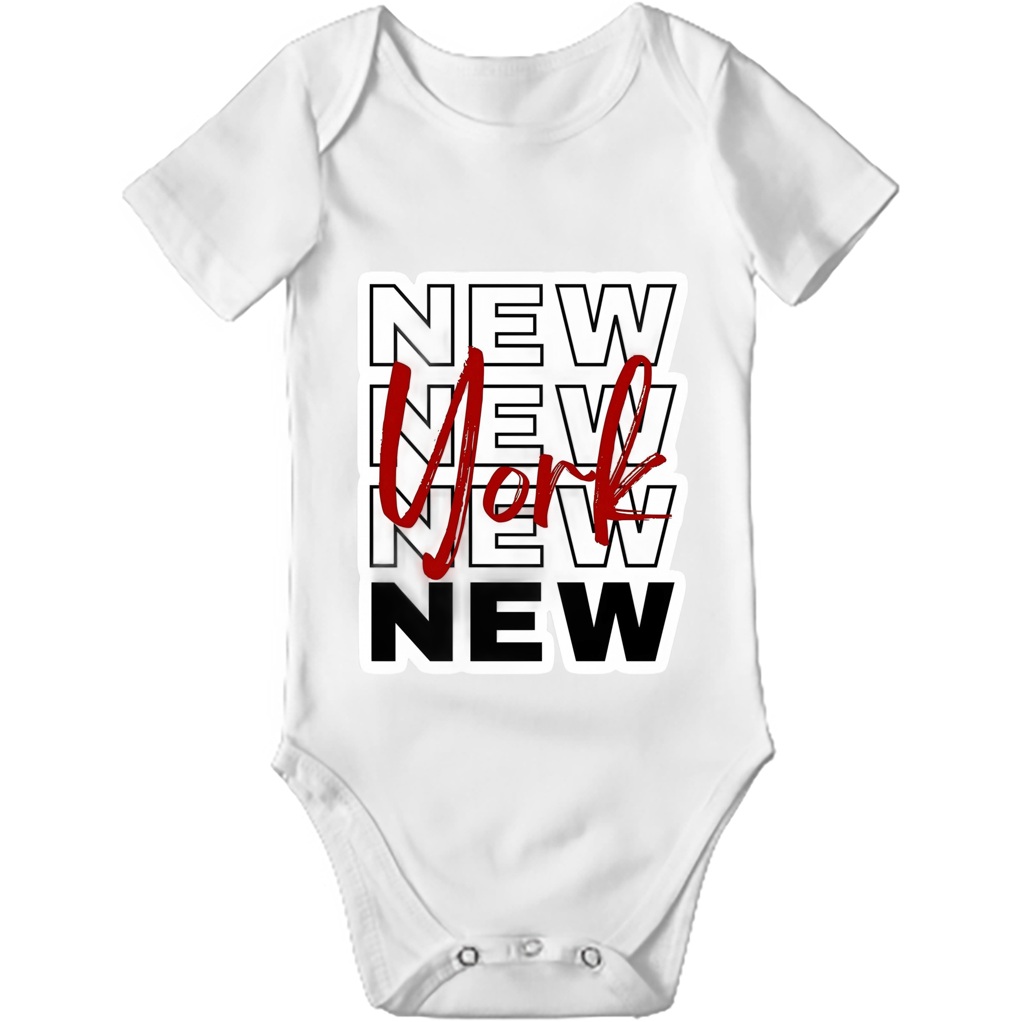 New York Yankees New York Logo Baby Short Sleeve Romper – 100% Cotton Soft & Breathable Digital Print Onesie With Easy Snap Closure And Envelope Shoulder – Comfortable For Daily Wear & Travel