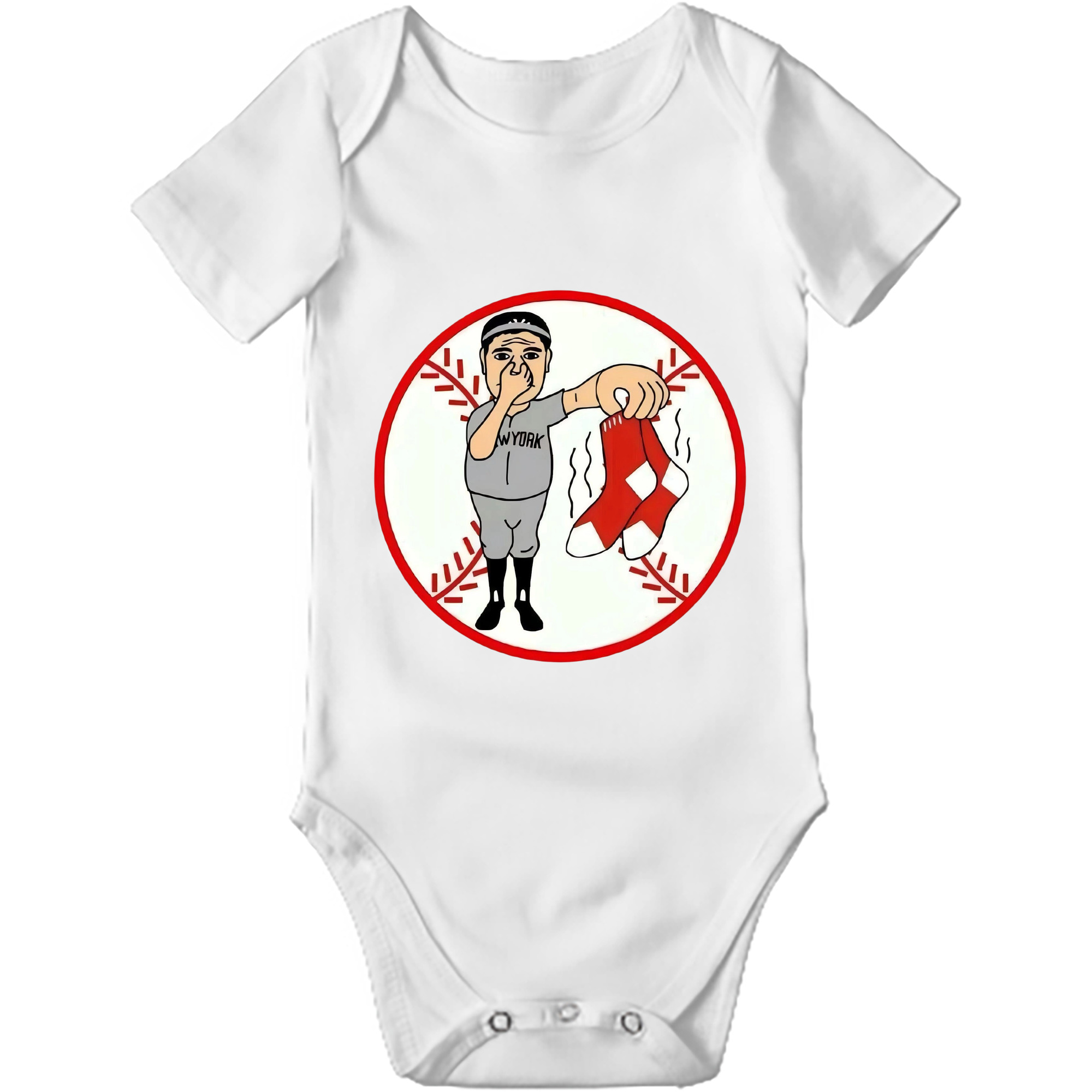 New York Yankees Duty Red Sox Baby Short Sleeve Romper – 100% Cotton Soft & Breathable Digital Print Onesie With Easy Snap Closure And Envelope Shoulder – Comfortable For Daily Wear & Travel