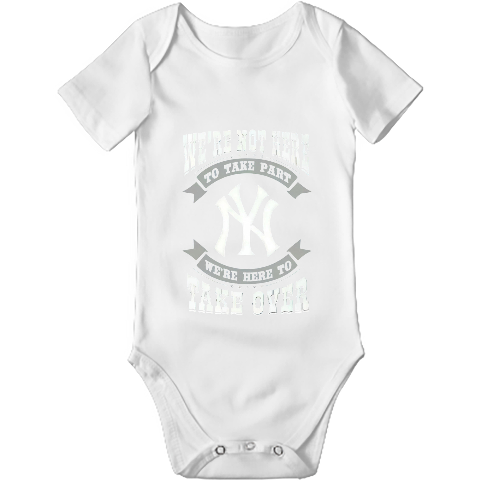 New York Yankees 276 Baby Short Sleeve Romper – 100% Cotton Soft & Breathable Digital Print Onesie With Easy Snap Closure And Envelope Shoulder – Comfortable For Daily Wear & Travel