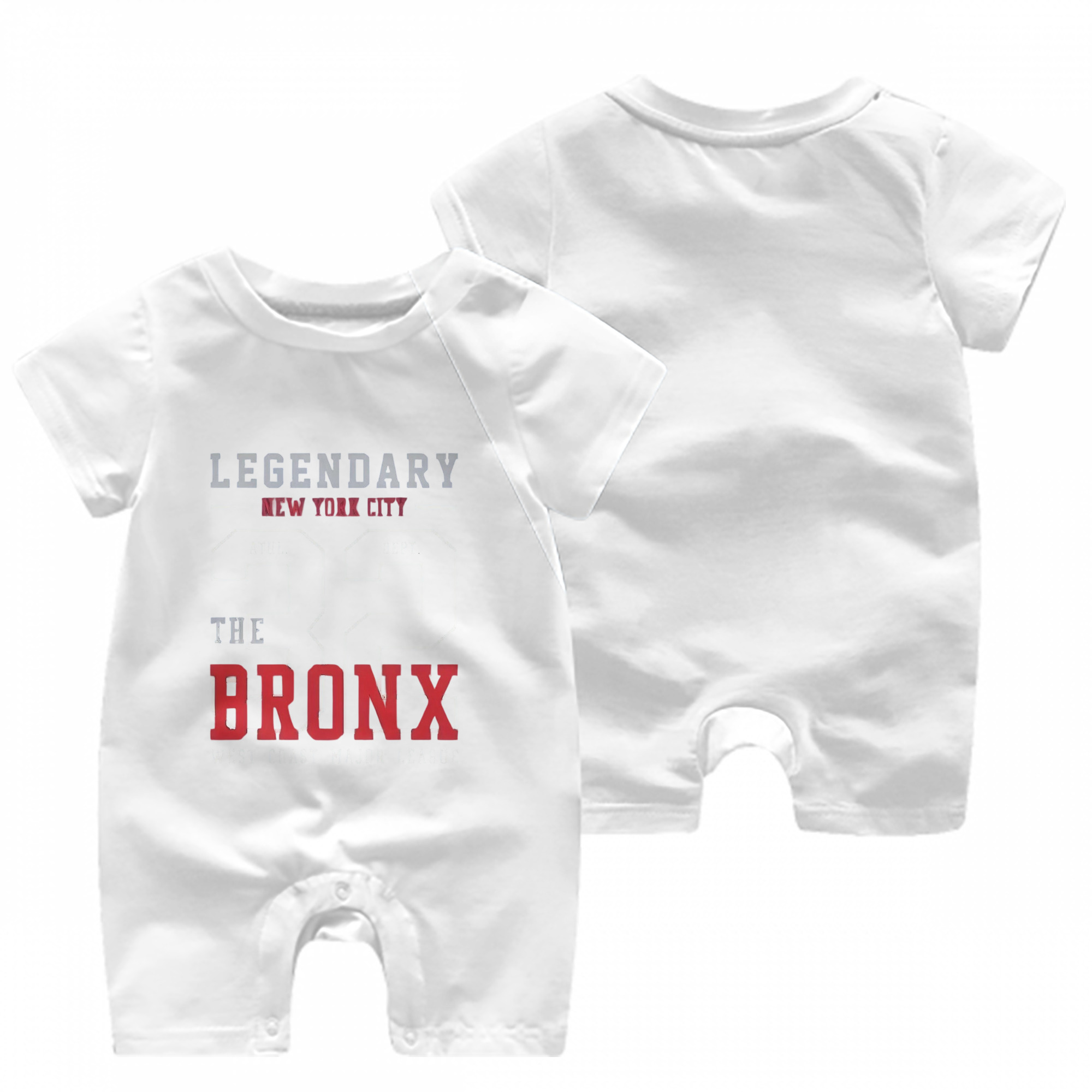 New York Yankees 24 Baby Short Sleeve Onesie – 100% Cotton Soft & Breathable Digital Print Romper – Double-Sided Print, Snap Closure For Easy Diaper Changes – Comfortable For Boys & Girls