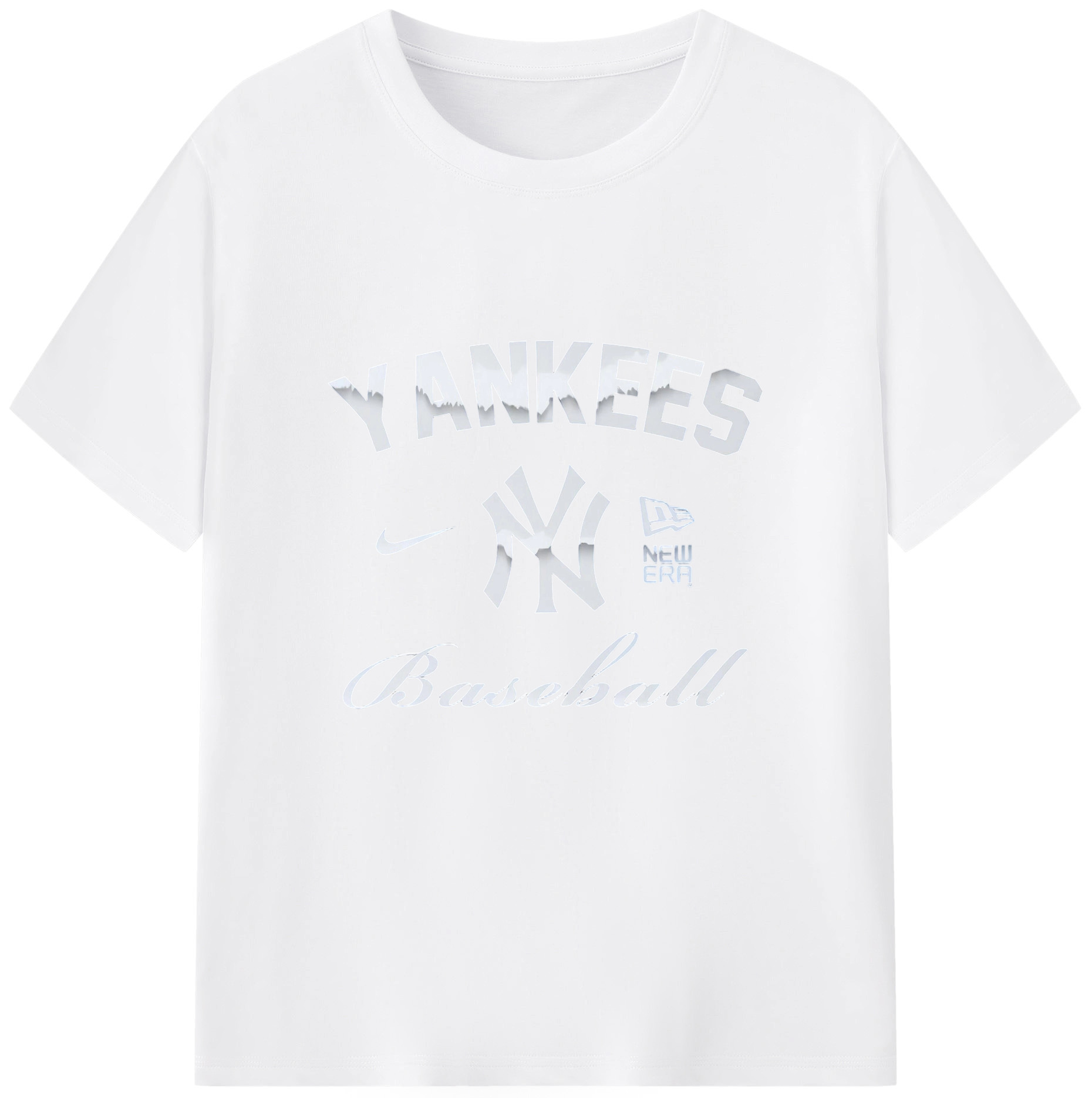 New York Yankees BaseBall 180g Cotton T-Shirt With Front Heat Transfer Print – Soft, Lightweight, Fitted Design – Comfortable Casual Wear For Sports & Everyday Use