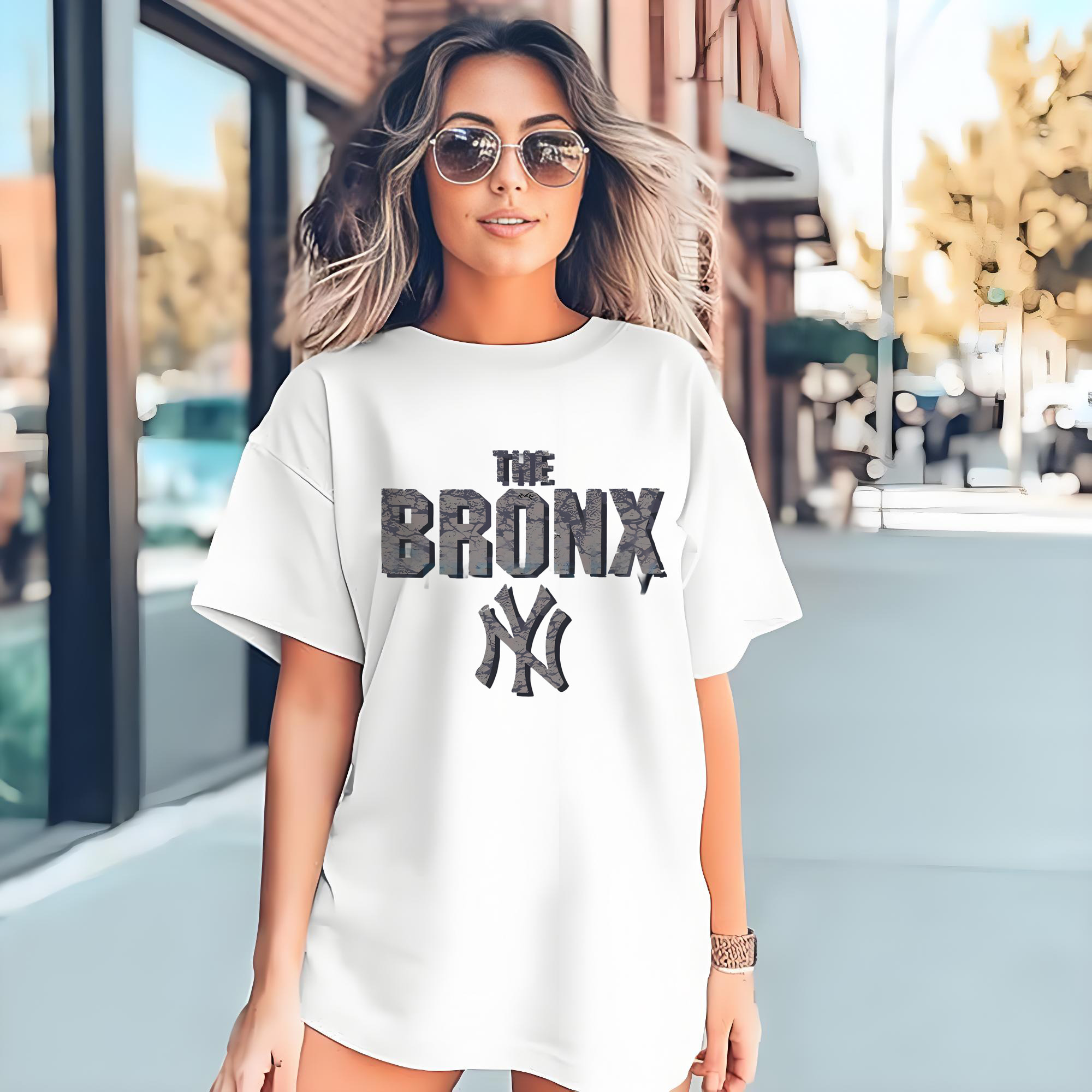 New York Yankees The Bronx 180g Cotton T-Shirt With Front Heat Transfer Print – Soft, Lightweight, Fitted Design – Comfortable Casual Wear For Sports & Everyday Use