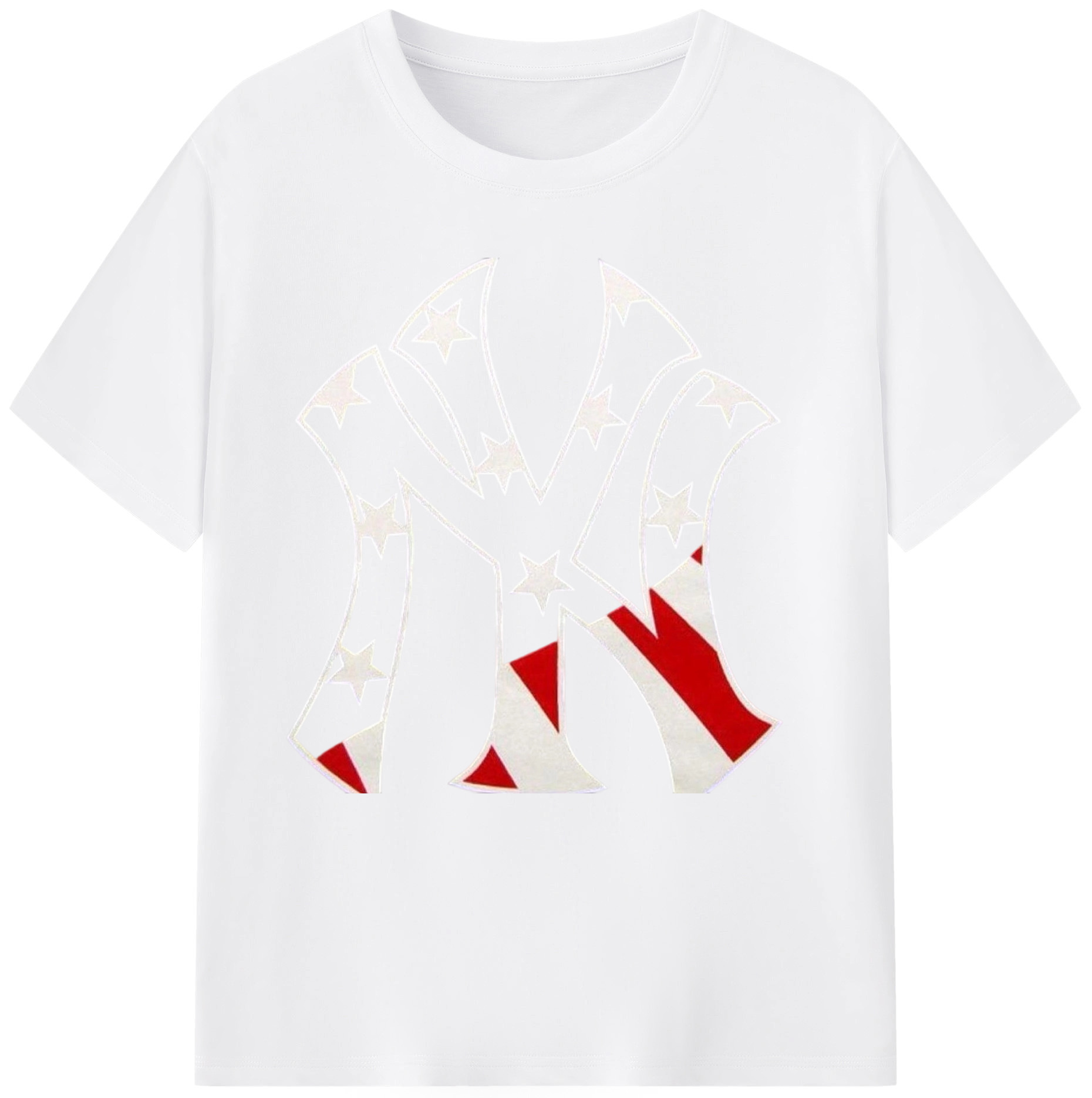 New York Yankees Logo USA Combed Cotton T-Shirt 180g With Front Heat Transfer Print – Soft, Lightweight, Fitted Design – Stylish Casual Wear For Sports & Everyday Use