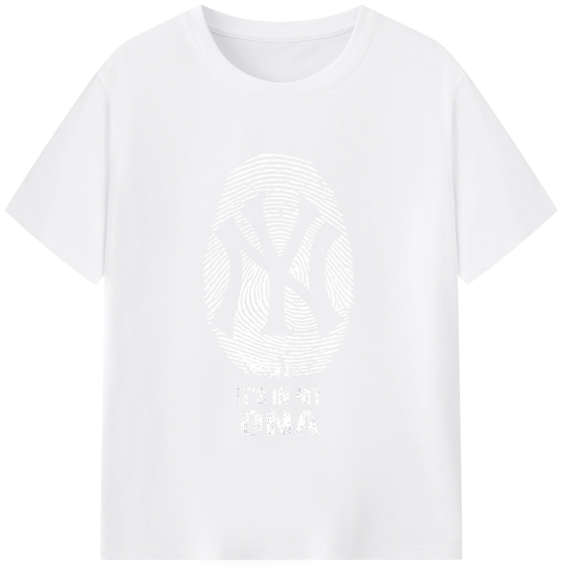 New York Yankees It's In My DNA Combed Cotton T-Shirt 180g With Front Heat Transfer Print – Soft, Lightweight, Fitted Design – Stylish Casual Wear For Sports & Everyday Use