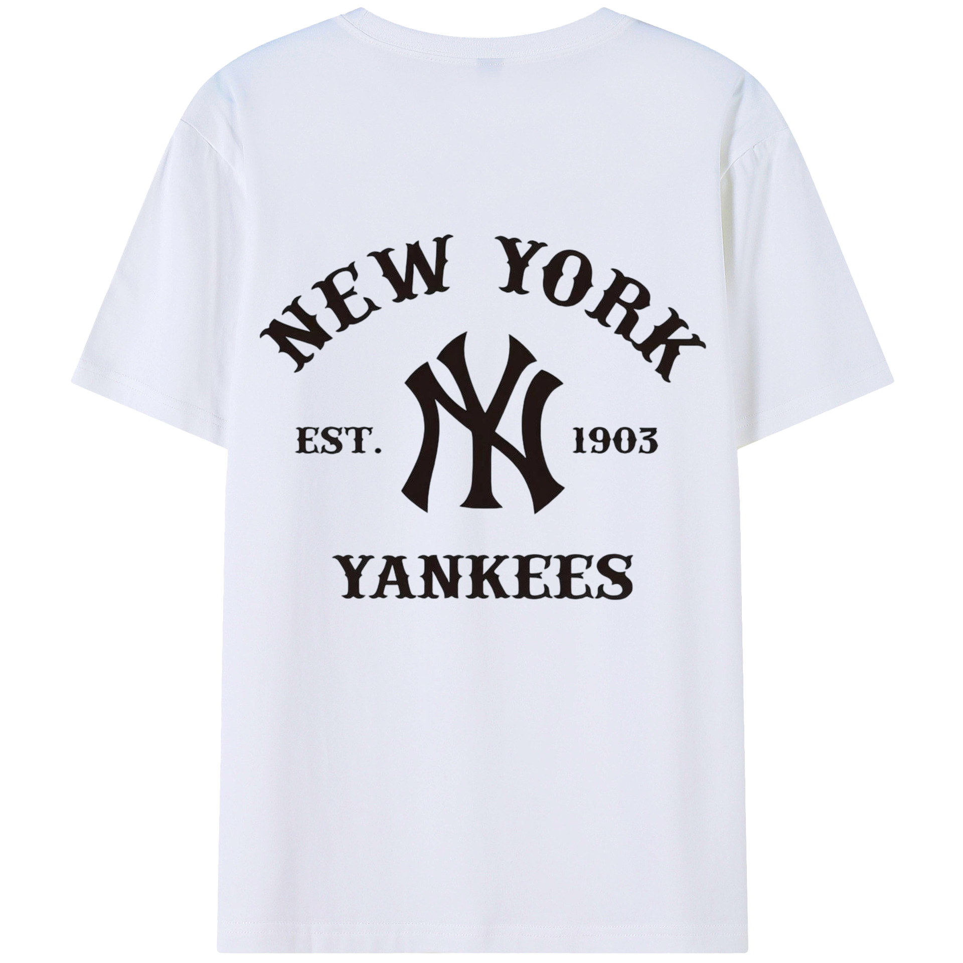 New York Yankees EST 1903 180g Combed Cotton T-Shirt With Back Heat Transfer Print – Soft, Lightweight, Fitted Design – Stylish Casual Wear For Sports & Everyday Use