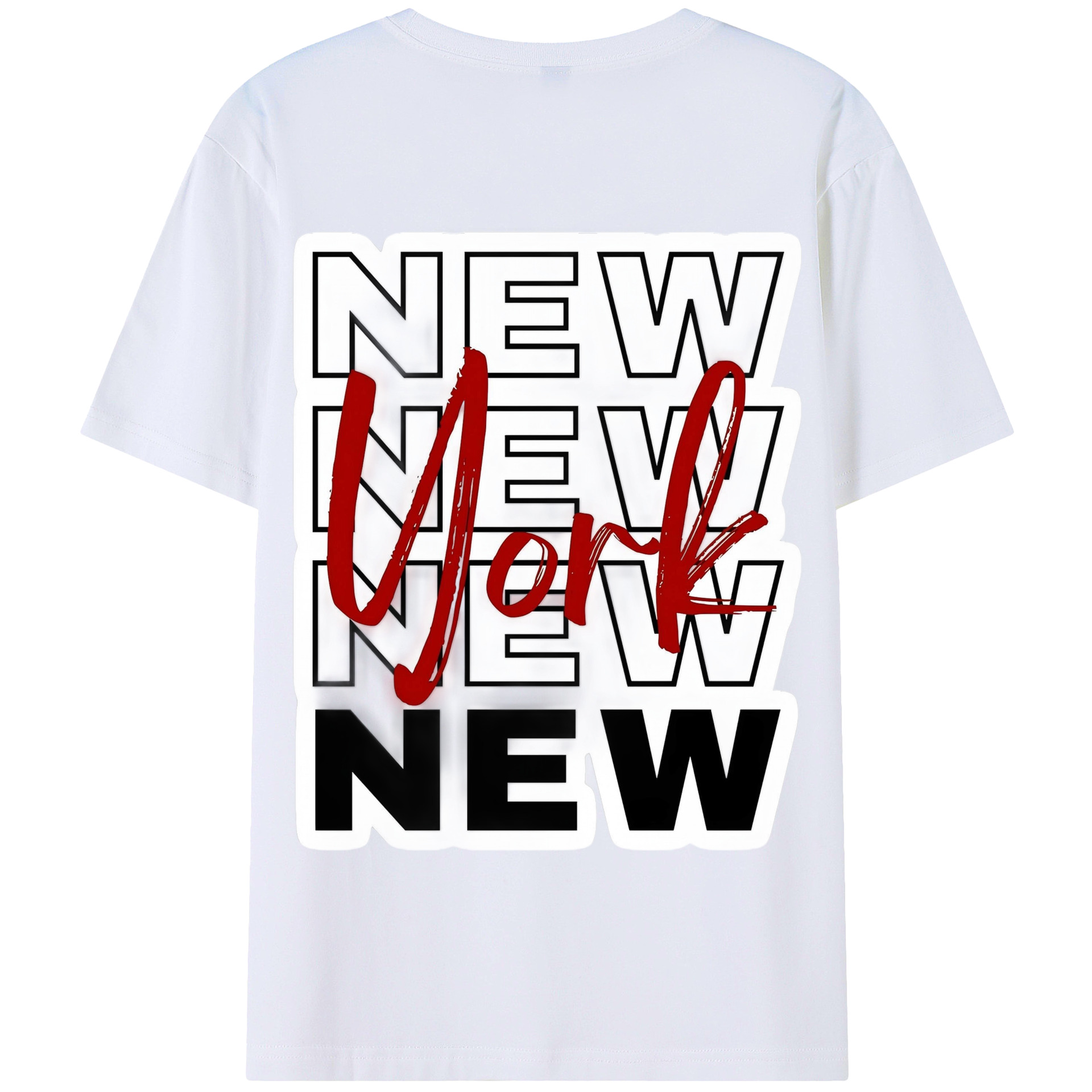 New York Yankees New York Logo 180g Combed Cotton T-Shirt With Back Heat Transfer Print – Soft, Lightweight, Fitted Design – Stylish Casual Wear For Sports & Everyday Use