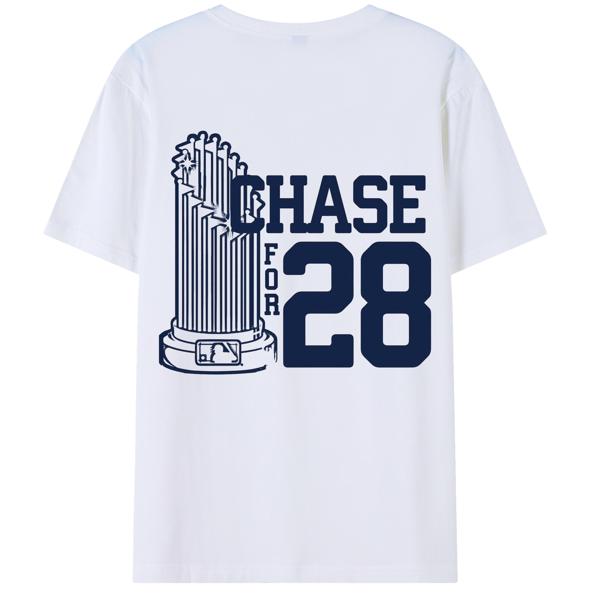New York Yankees Chase For 28 180g Combed Cotton T-Shirt With Back Heat Transfer Print – Soft, Lightweight, Fitted Design – Stylish Casual Wear For Sports & Everyday Use