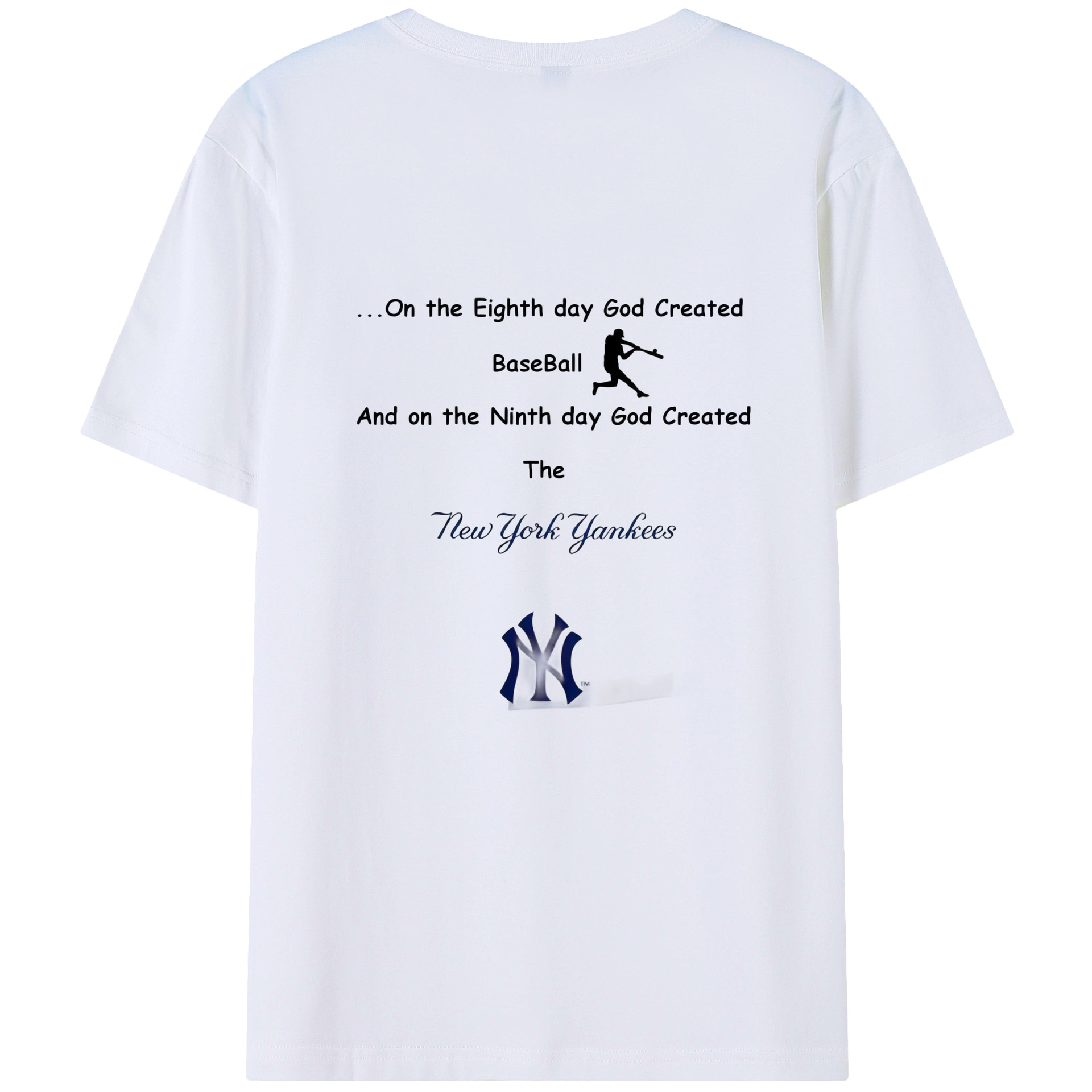 New York Yankees 281 180g Combed Cotton T-Shirt With Back Heat Transfer Print – Soft, Lightweight, Fitted Design – Stylish Casual Wear For Sports & Everyday Use