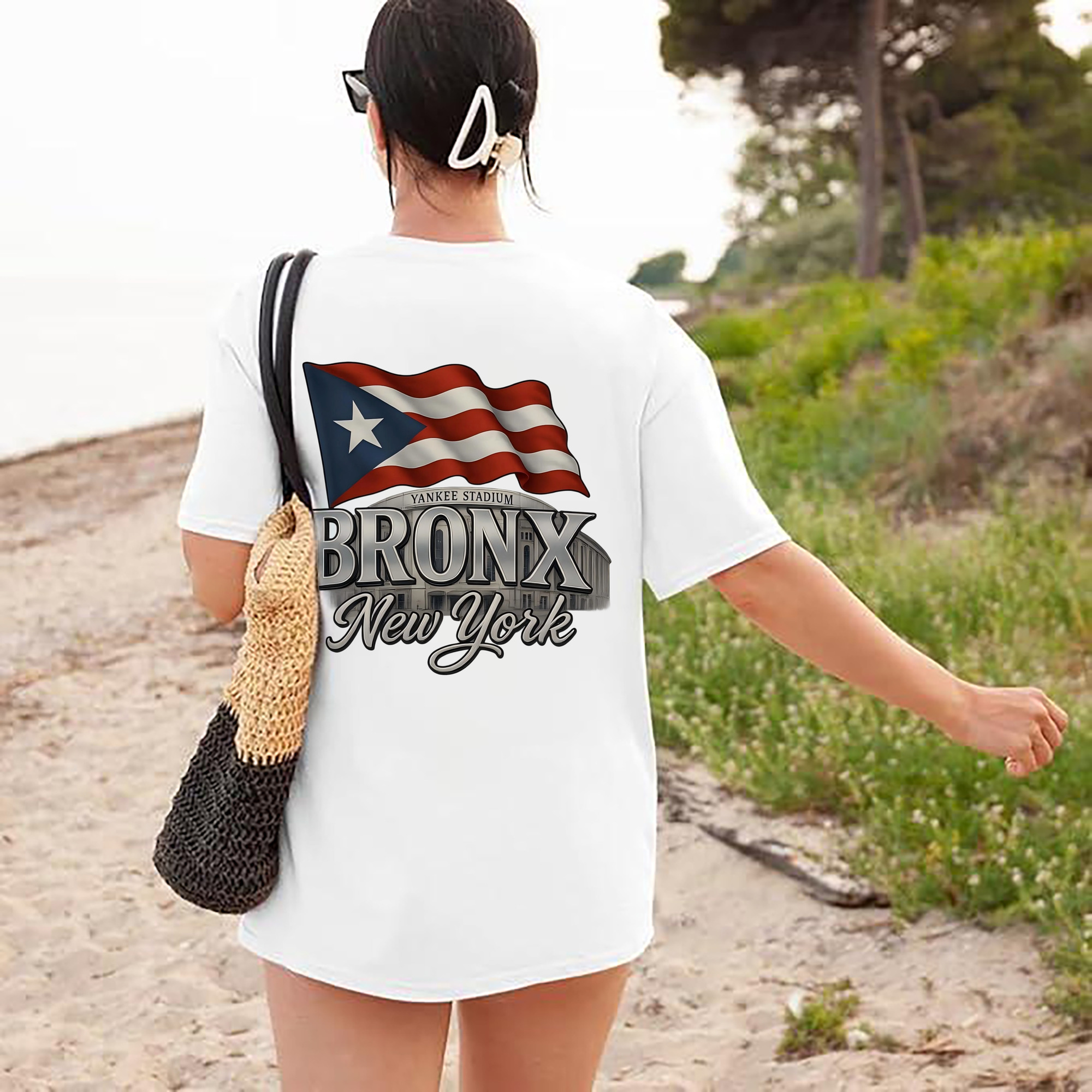 New York Yankees BRONX Yankees Stadium 180g Combed Cotton T-Shirt With Back Heat Transfer Print – Soft, Lightweight, Fitted Design – Stylish Casual Wear For Sports & Everyday Use