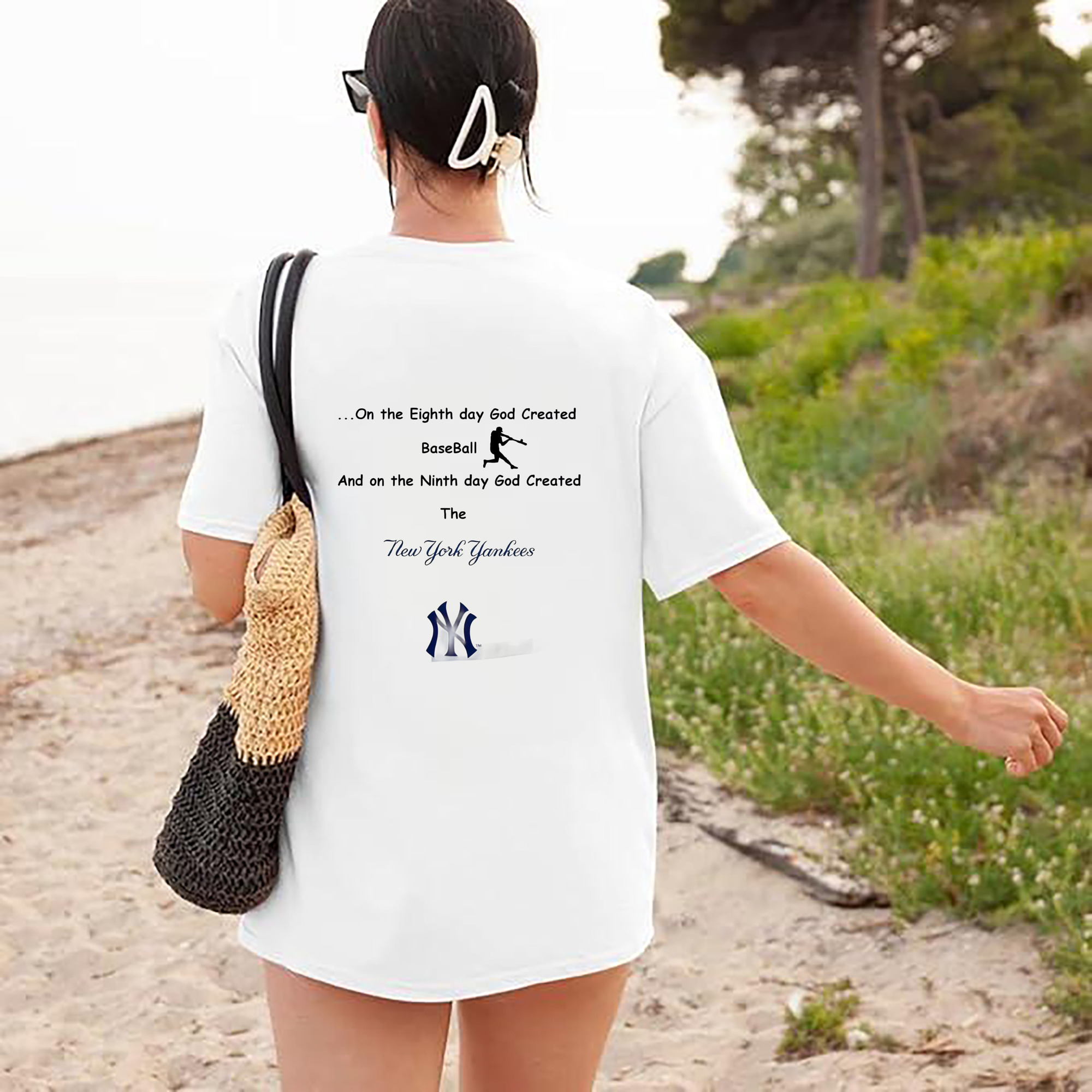 New York Yankees 281 180g Combed Cotton T-Shirt With Back Heat Transfer Print – Soft, Lightweight, Fitted Design – Stylish Casual Wear For Sports & Everyday Use