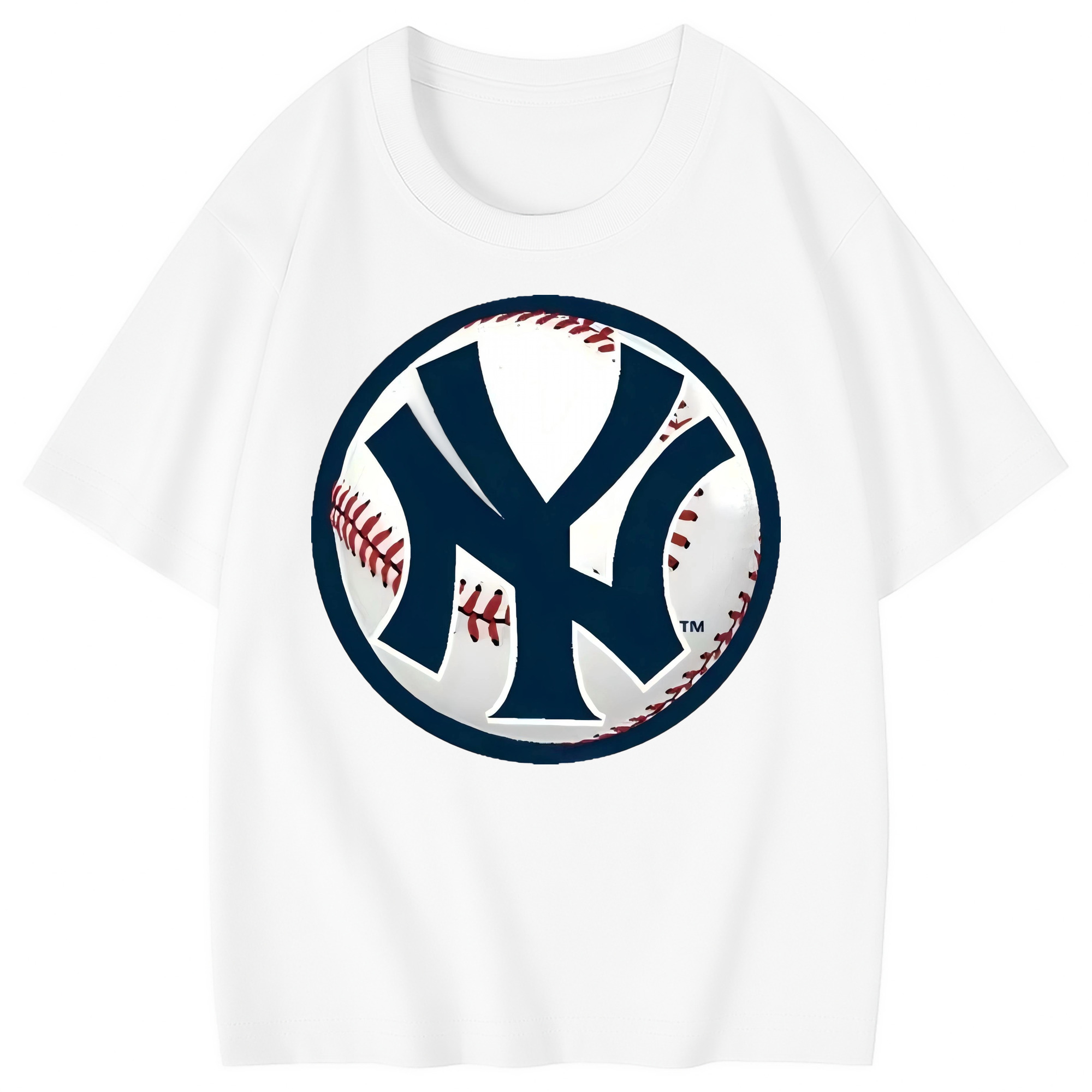 New York Yankees Baseball Combed Cotton Kids T-Shirt 180g With Front Heat Transfer Print – Soft, Lightweight, Side-Seamed Design – Stylish And Comfortable Casual Wear For Everyday Activities