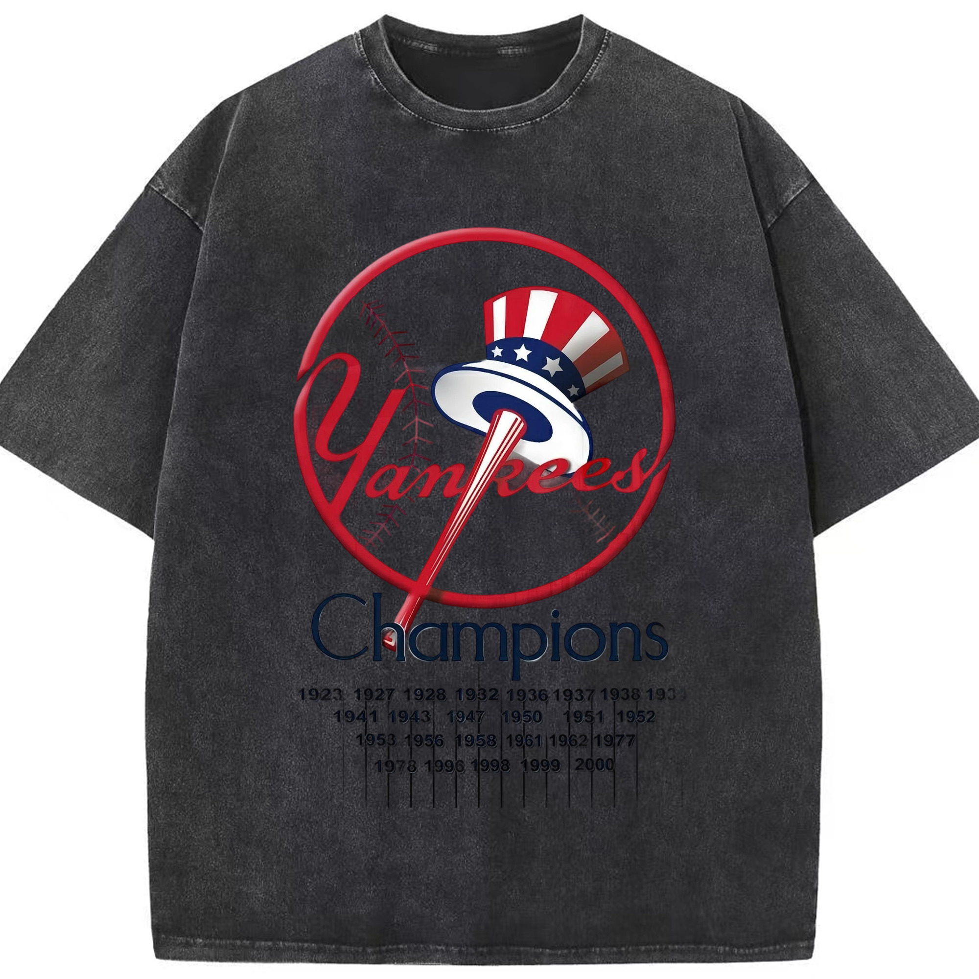 New York Yankees 56 Washed Vintage Look 230g Cotton Oversized T-Shirt With Front Heat Transfer Print – Soft, Lightweight, Stylish Fit – Comfortable Casual Wear For Sports & Everyday Use