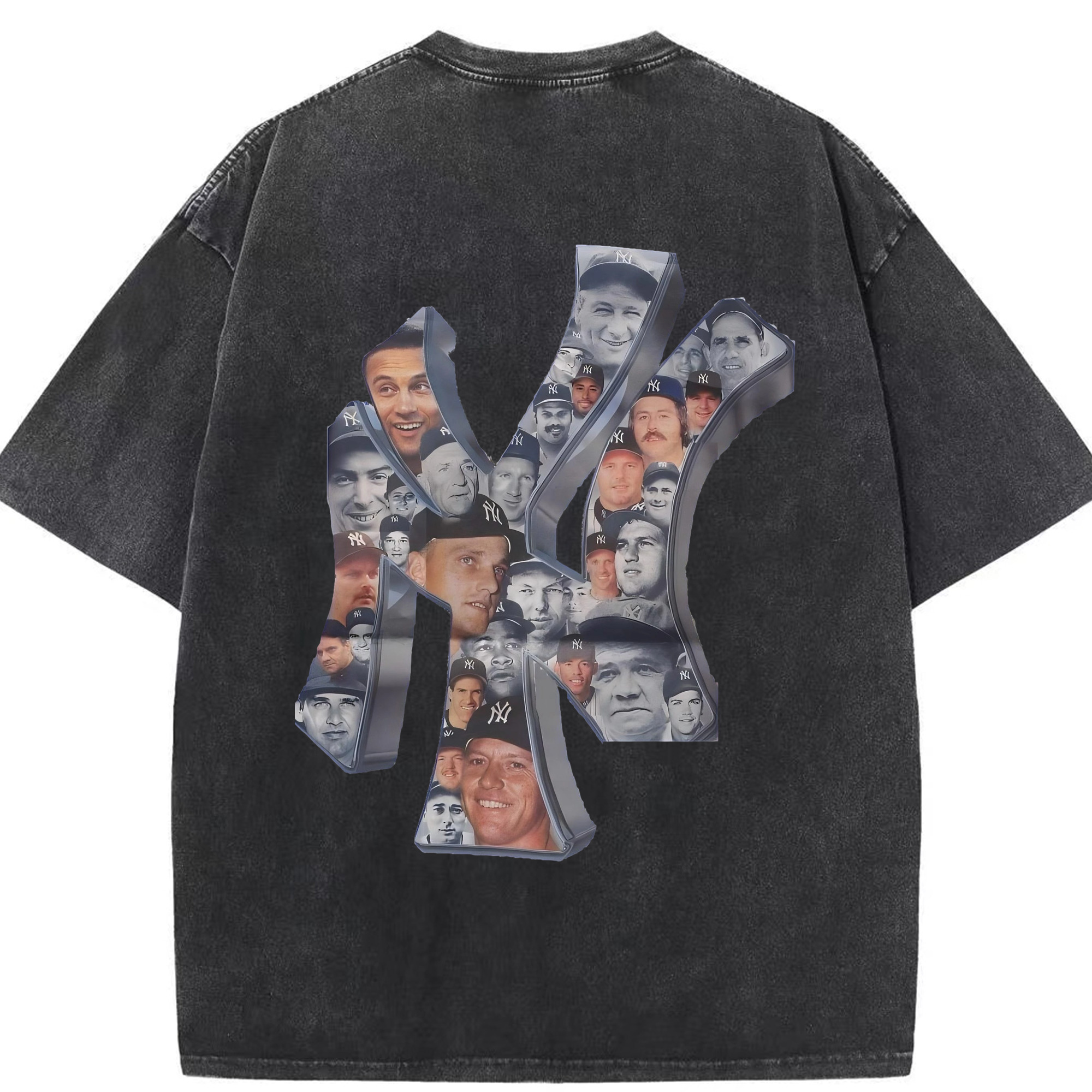 New York Yankees 279 Washed Vintage 230g Cotton Oversized T-Shirt With Back Heat Transfer Print – Soft, Lightweight & Stylish – Comfortable Casual Wear For Sports & Everyday Use
