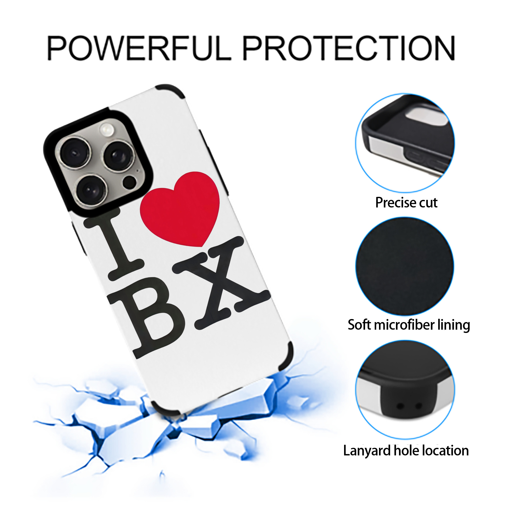 New York Yankees I Love BX IPhone 15 Pro Max PU Leather Case – Soft Lining, 360° Protection – Precise Fit, 3D Buttons, Easy Charging – Anti-Yellowing, Easy To Clean