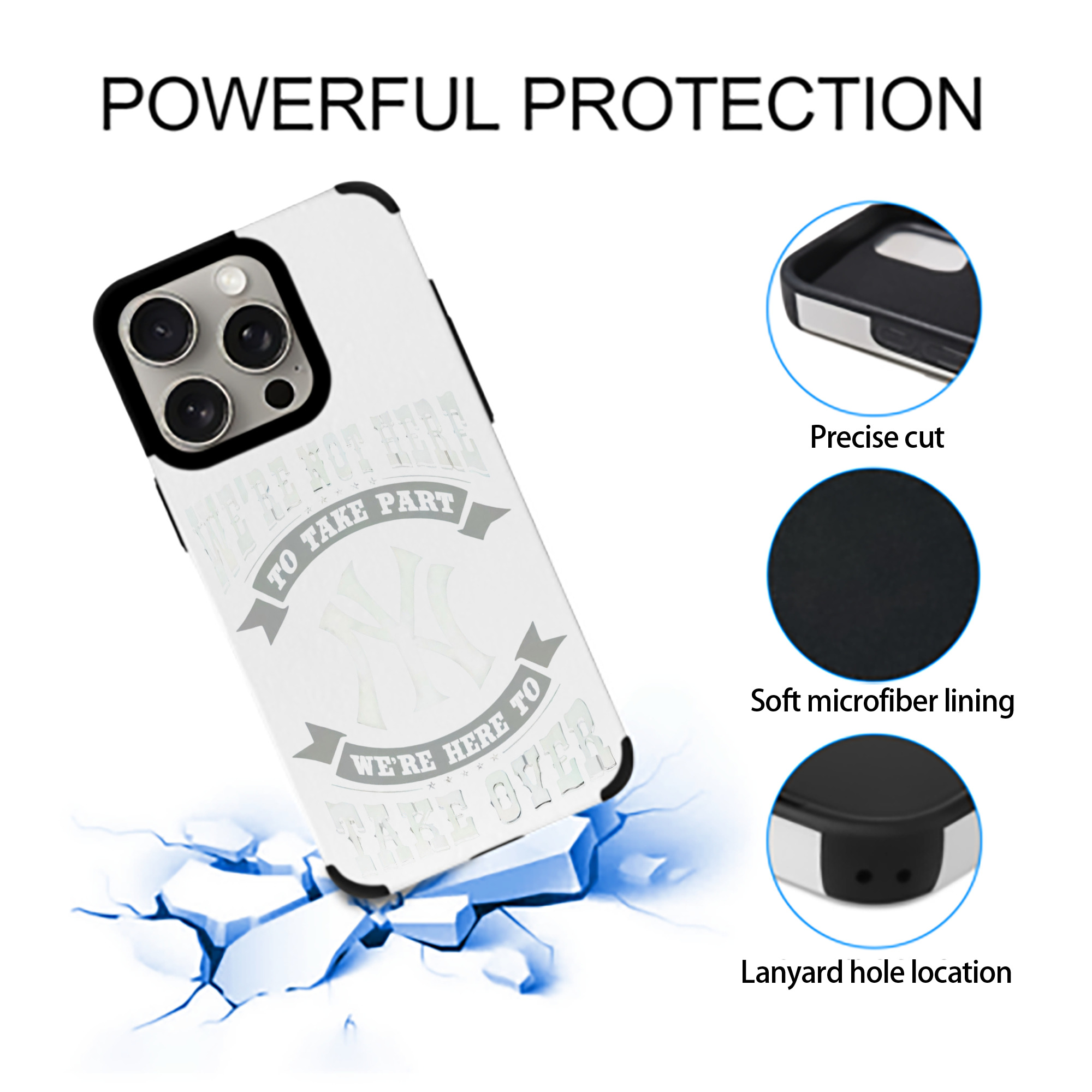 New York Yankees 276 IPhone 15 Pro Max PU Leather Case – Soft Lining, 360° Protection – Precise Fit, 3D Buttons, Easy Charging – Anti-Yellowing, Easy To Clean