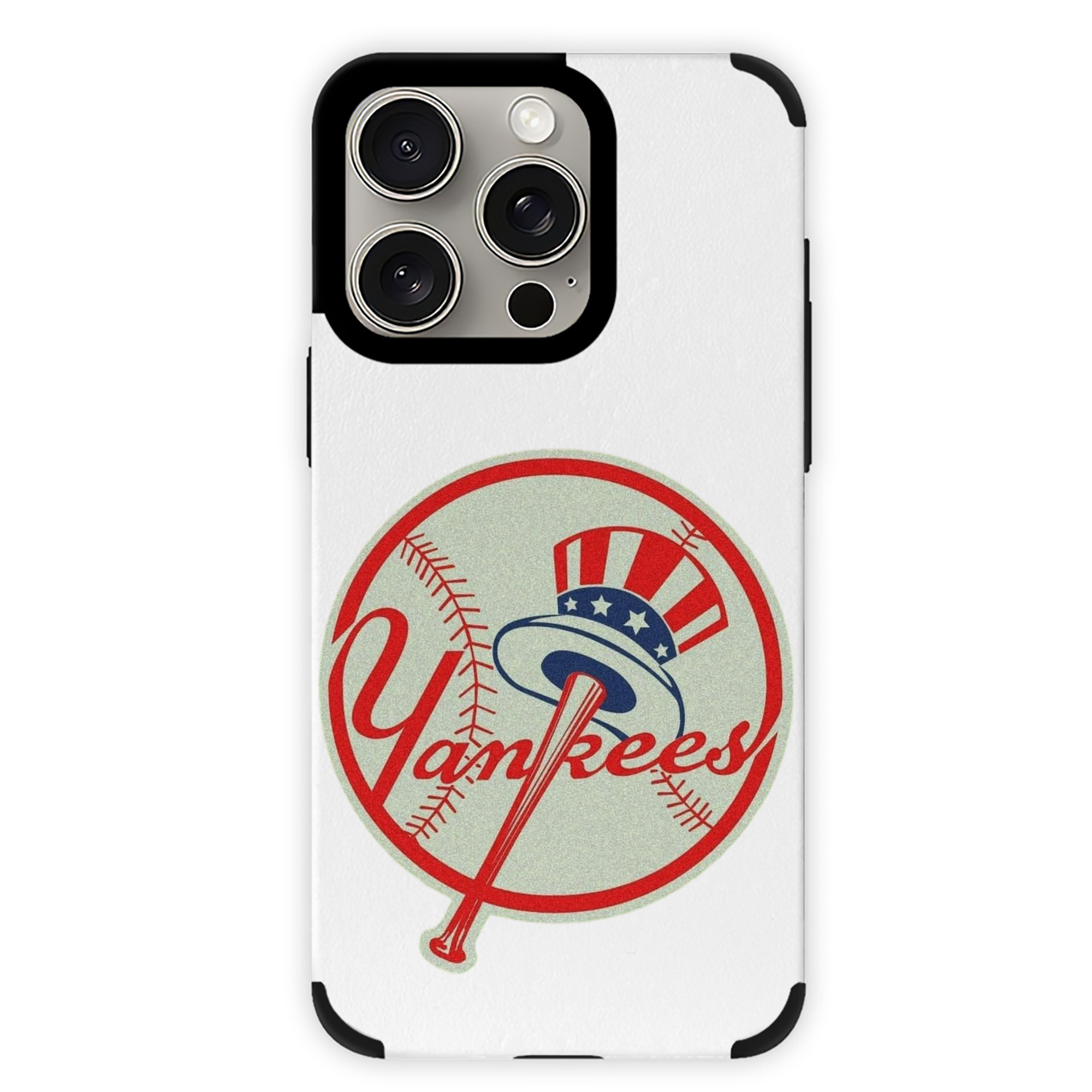 New York Yankees Logo IPhone 15 Pro Max PU Leather Case – Soft Lining, 360° Protection – Precise Fit, 3D Buttons, Easy Charging – Anti-Yellowing, Easy To Clean