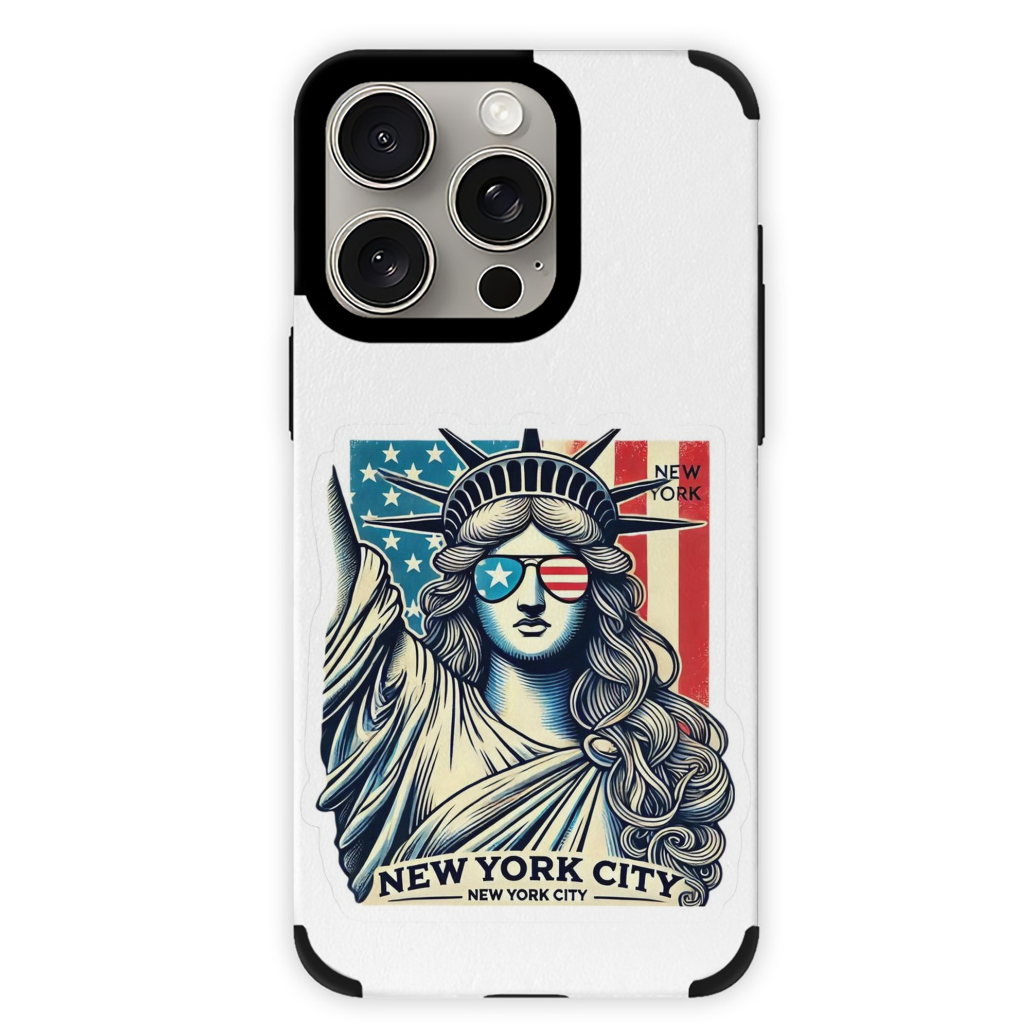 New York Yankees Liberty IPhone 15 Pro Max PU Leather Case – Soft Lining, 360° Protection – Precise Fit, 3D Buttons, Easy Charging – Anti-Yellowing, Easy To Clean