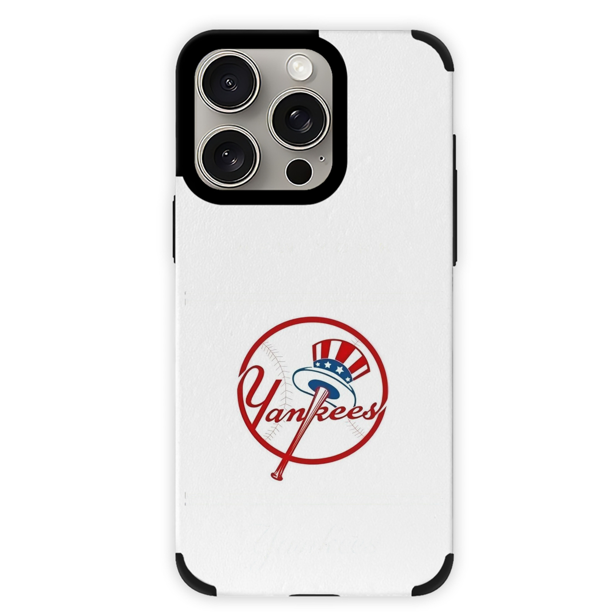New York Yankees Logo IPhone 15 Pro Max PU Leather Case – Soft Lining, 360° Protection – Precise Fit, 3D Buttons, Easy Charging – Anti-Yellowing, Easy To Clean