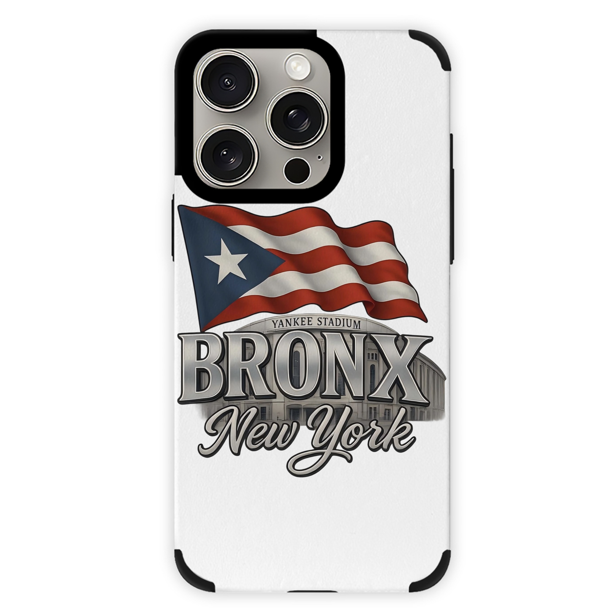 New York Yankees BRONX Yankees Stadium IPhone 15 Pro Max PU Leather Case – Soft Lining, 360° Protection – Precise Fit, 3D Buttons, Easy Charging – Anti-Yellowing, Easy To Clean