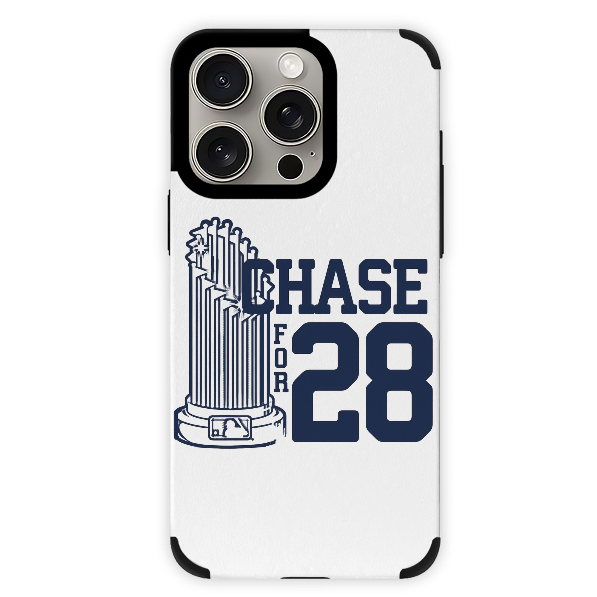 New York Yankees Chase For 28 IPhone 15 Pro Max PU Leather Case – Soft Lining, 360° Protection – Precise Fit, 3D Buttons, Easy Charging – Anti-Yellowing, Easy To Clean