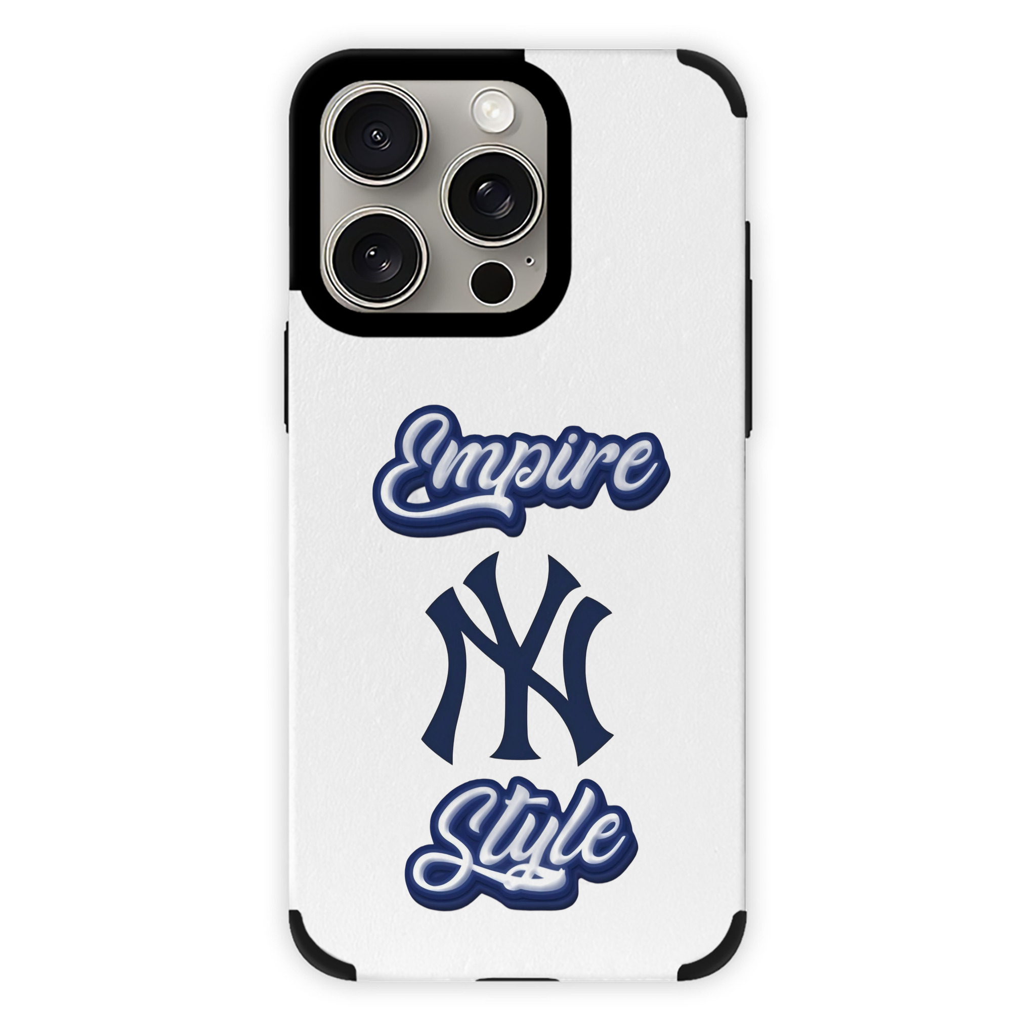 New York Yankees Empire Yankees Style IPhone 15 Pro Max PU Leather Case – Soft Lining, 360° Protection – Precise Fit, 3D Buttons, Easy Charging – Anti-Yellowing, Easy To Clean
