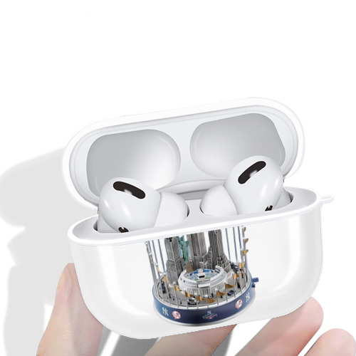 New York Yankees WS Champions Cup AirPods Pro Hard Case White With Keychain, Durable Flexible PC, Precise Cutouts, Anti-Fingerprint, Yellowing & Scratch Resistant, Full Protection, Washable
