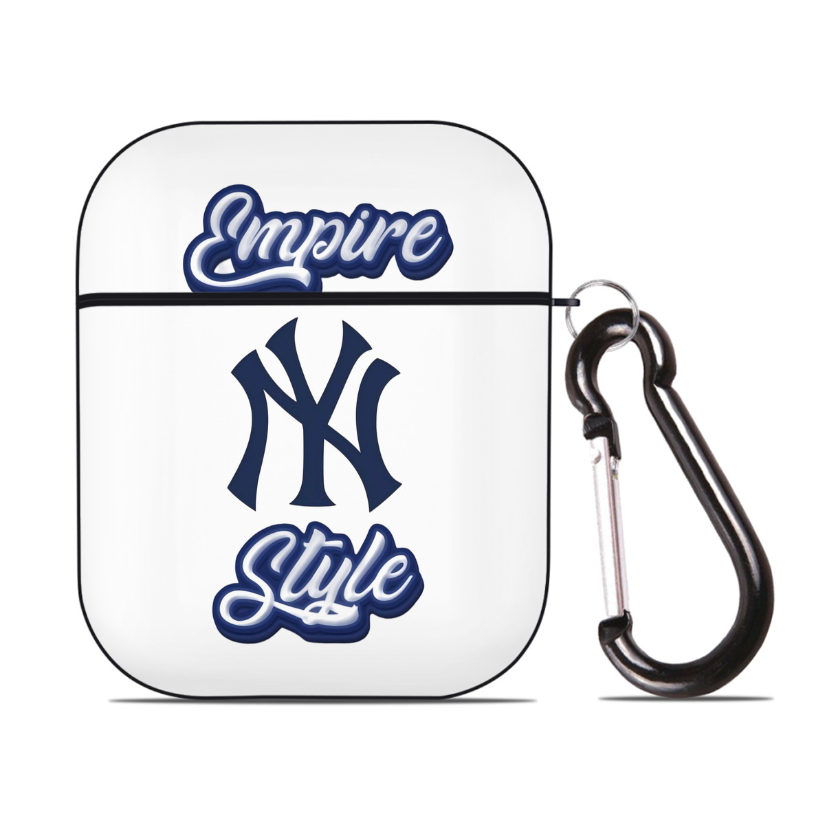 New York Yankees Empire Yankees Style AirPods 2 Case Hard Shell Black, Flexible PC Material, Precise Cutouts, Full Protection, Anti-Fingerprint, Washable, Includes Keychain – Durable & Slim Design
