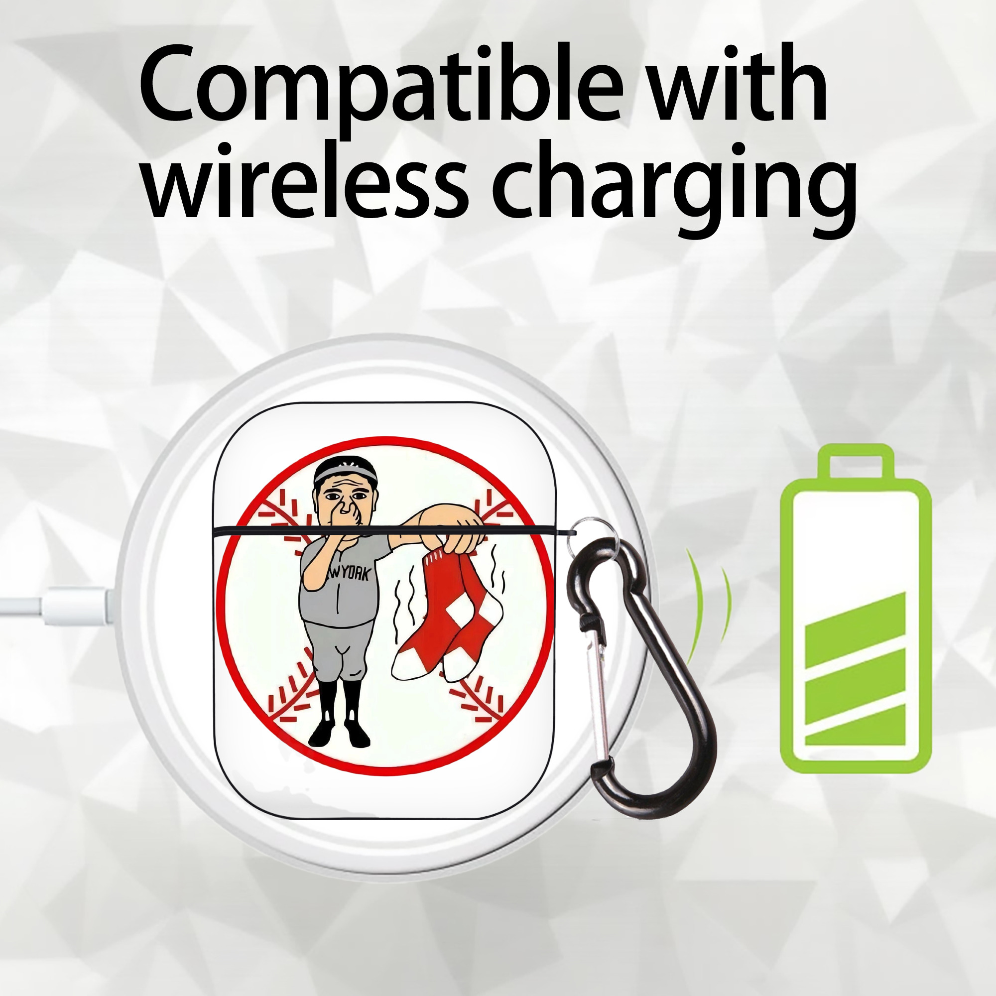 New York Yankees Duty Red Sox AirPods 2 Case Hard Shell Black, Flexible PC Material, Precise Cutouts, Full Protection, Anti-Fingerprint, Washable, Includes Keychain – Durable & Slim Design