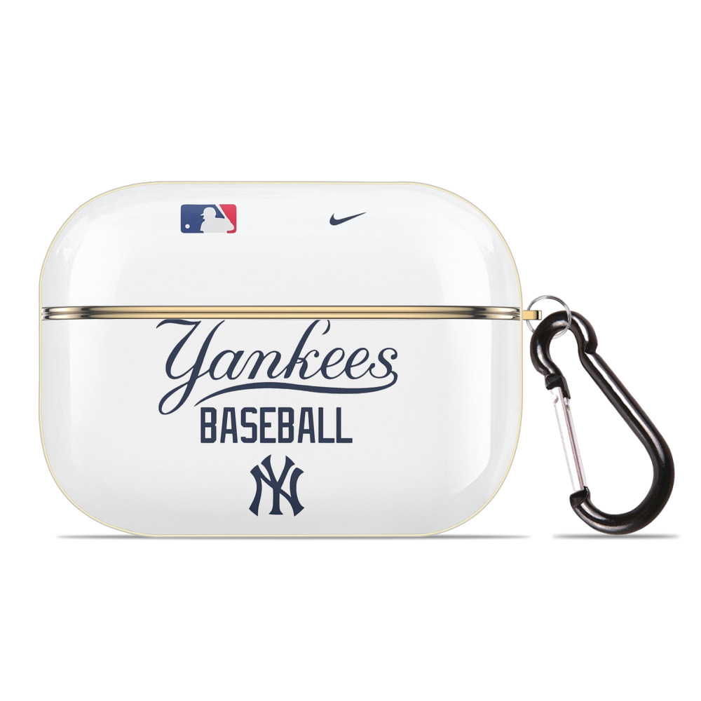 New York Yankees Baseball Luxury Gold AirPods Pro Case With Keychain, Flexible PC Material, Full Protection, Precise Cutouts, Anti-Fingerprint, Washable, Durable Design