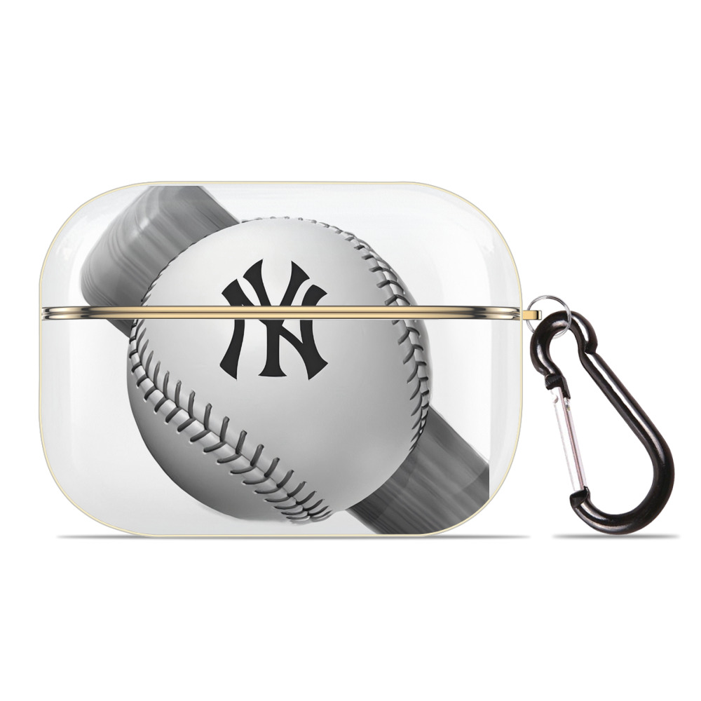 New York Yankees Baseball Luxury Gold AirPods Pro Case With Keychain, Flexible PC Material, Full Protection, Precise Cutouts, Anti-Fingerprint, Washable, Durable Design