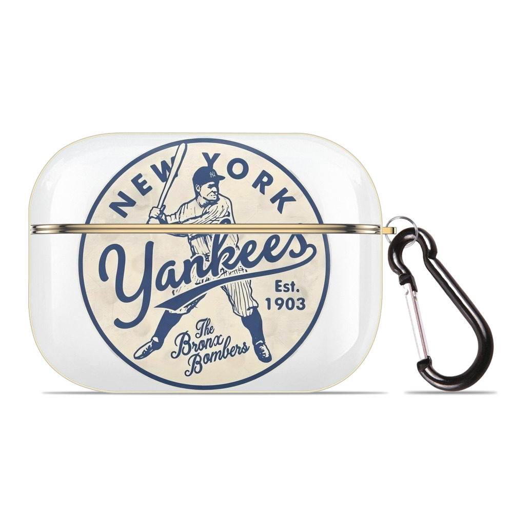 New York Yankees The Bronx Bombers Estd 1903 Luxury Gold AirPods Pro Case With Keychain, Flexible PC Material, Full Protection, Precise Cutouts, Anti-Fingerprint, Washable, Durable Design