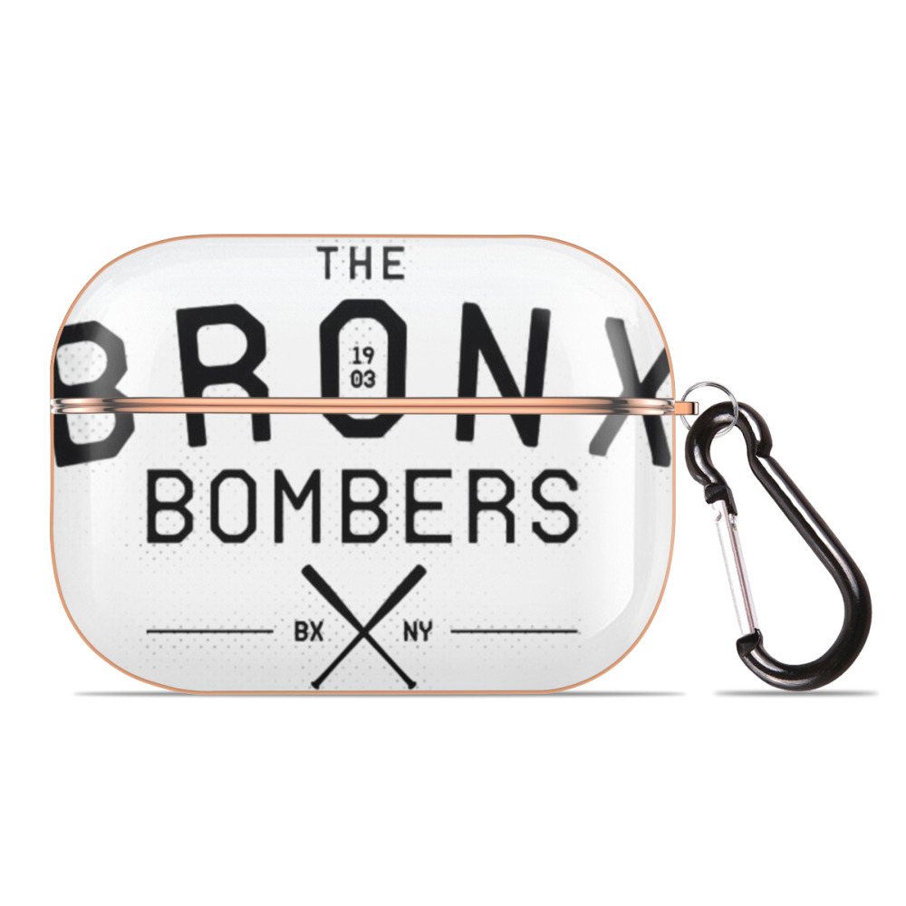New York Yankees The Bronx Bombers 1903 AirPods Pro Protective Case Rose Gold, Flexible PC Material, Precise Fit, Anti-Slip Cover, Full Protection, Fingerprint Resistant, Washable With Keychain