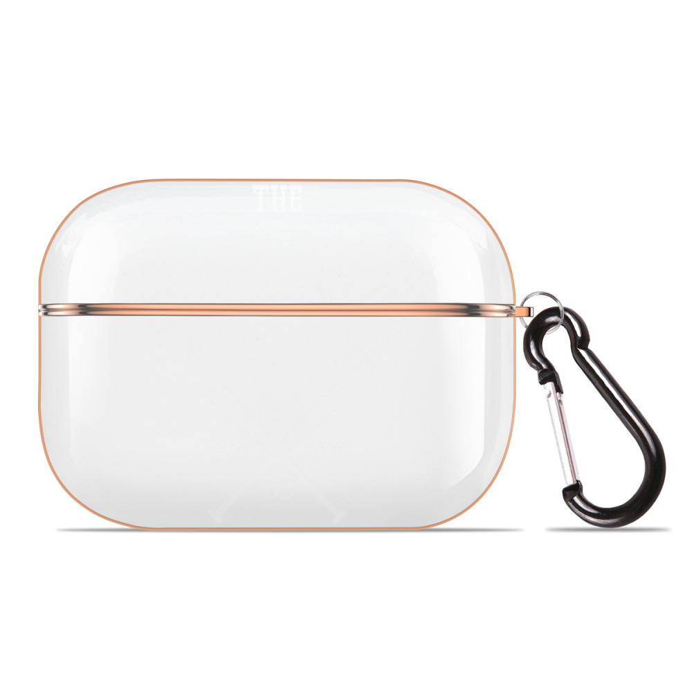 New York Yankees 45 AirPods Pro Protective Case Rose Gold, Flexible PC Material, Precise Fit, Anti-Slip Cover, Full Protection, Fingerprint Resistant, Washable With Keychain