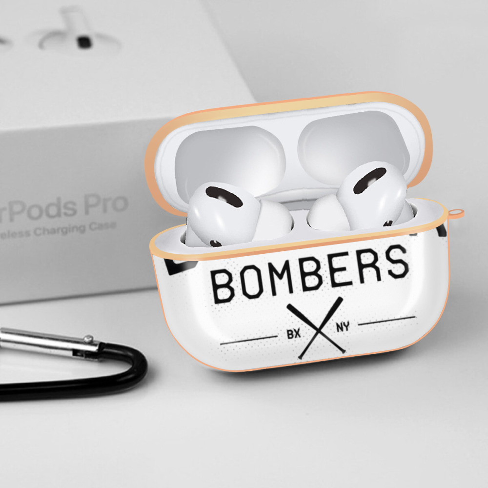 New York Yankees The Bronx Bombers 1903 AirPods Pro Protective Case Rose Gold, Flexible PC Material, Precise Fit, Anti-Slip Cover, Full Protection, Fingerprint Resistant, Washable With Keychain