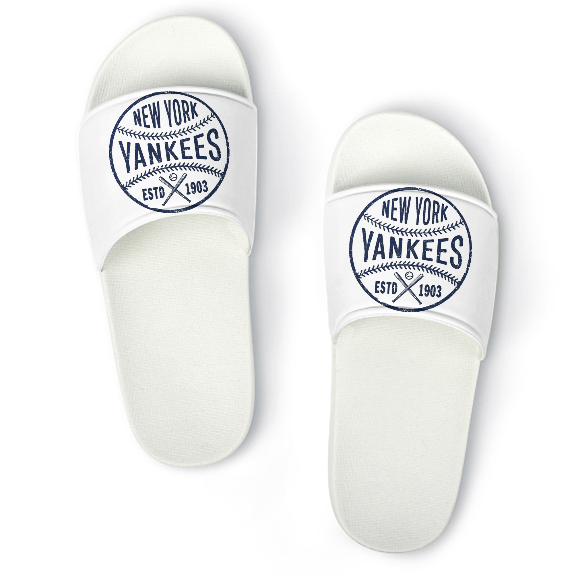 New York Yankees Estd 1903 PVC Home Slippers For Men & Women – Durable, Comfortable, Waterproof, Non-Slip, Stylish Casual Indoor & Outdoor Sandals