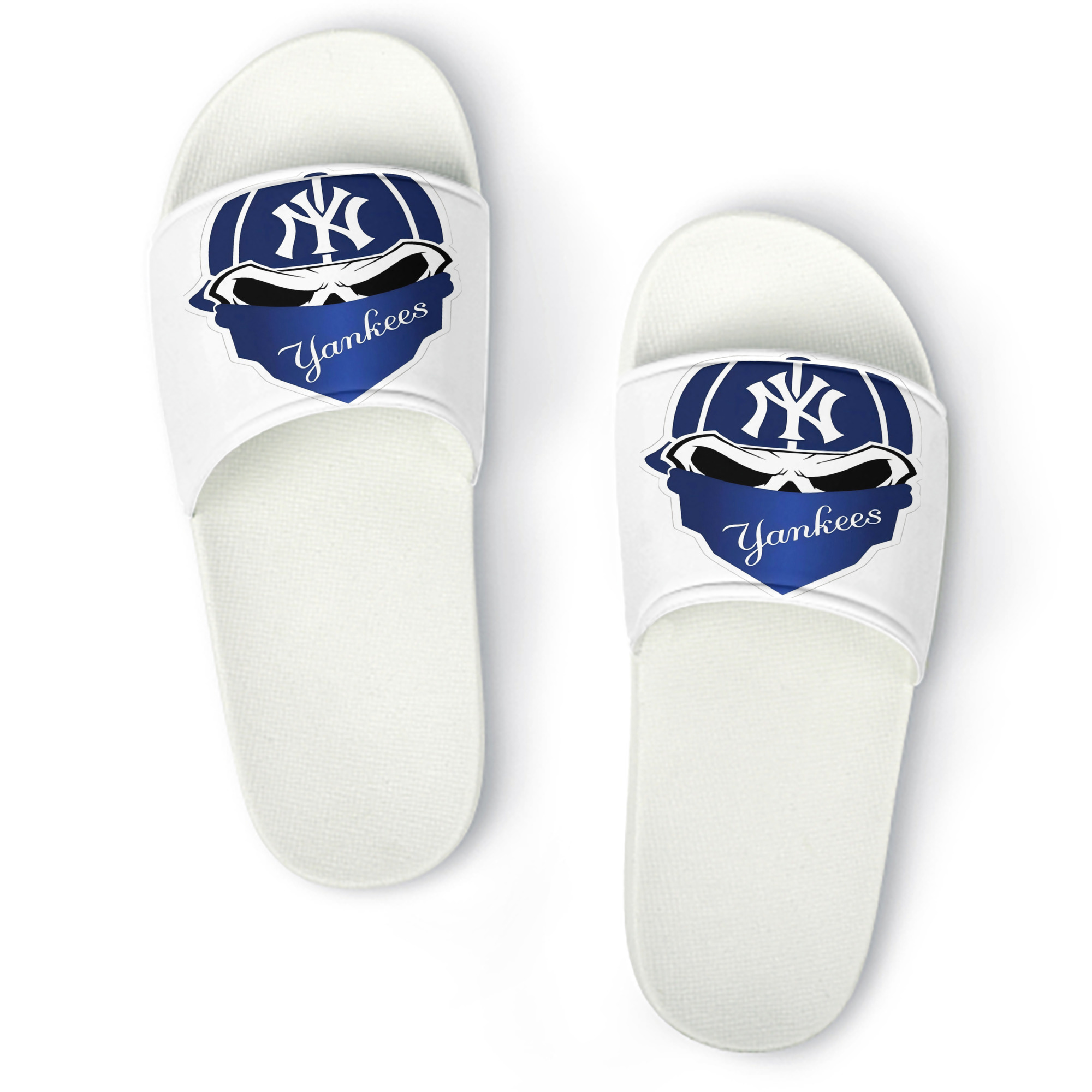 New York Yankees Skull PVC Home Slippers For Men & Women – Durable, Comfortable, Waterproof, Non-Slip, Stylish Casual Indoor & Outdoor Sandals