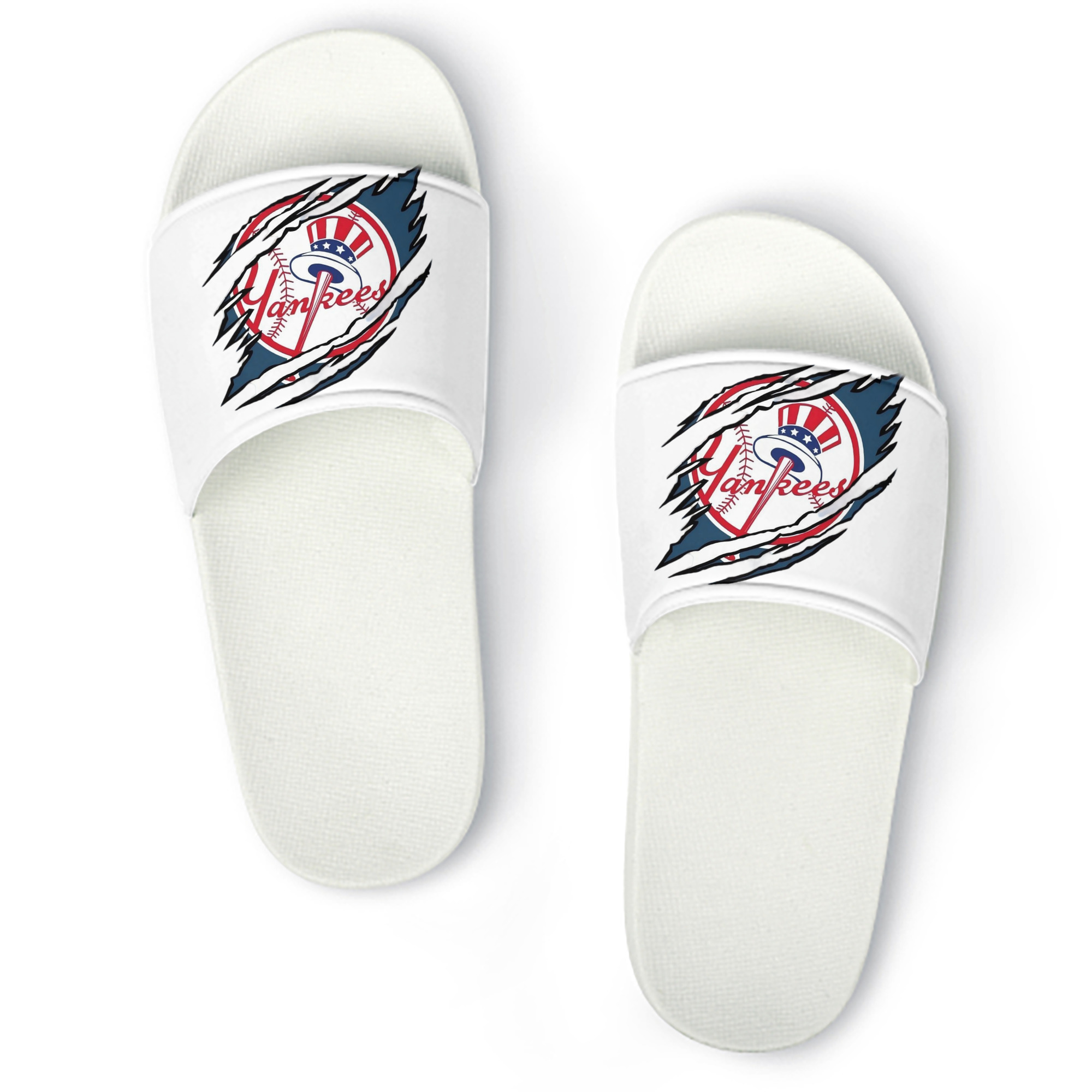 New York Yankees Claw Logo PVC Home Slippers For Men & Women – Durable, Comfortable, Waterproof, Non-Slip, Stylish Casual Indoor & Outdoor Sandals