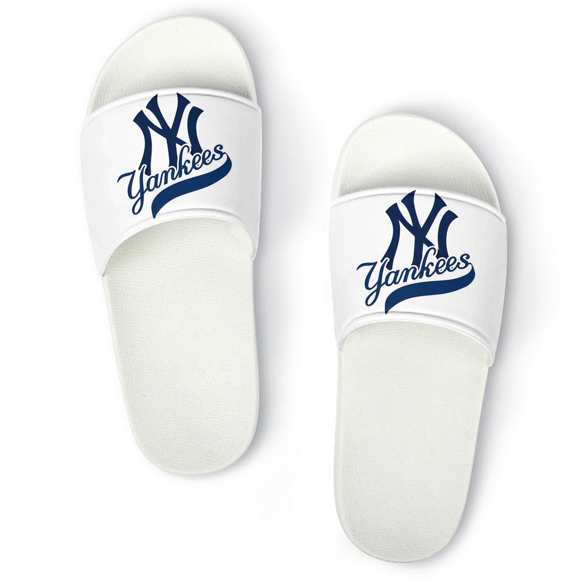 New York Yankees Blue Logo PVC Home Slippers For Men & Women – Durable, Comfortable, Waterproof, Non-Slip, Stylish Casual Indoor & Outdoor Sandals