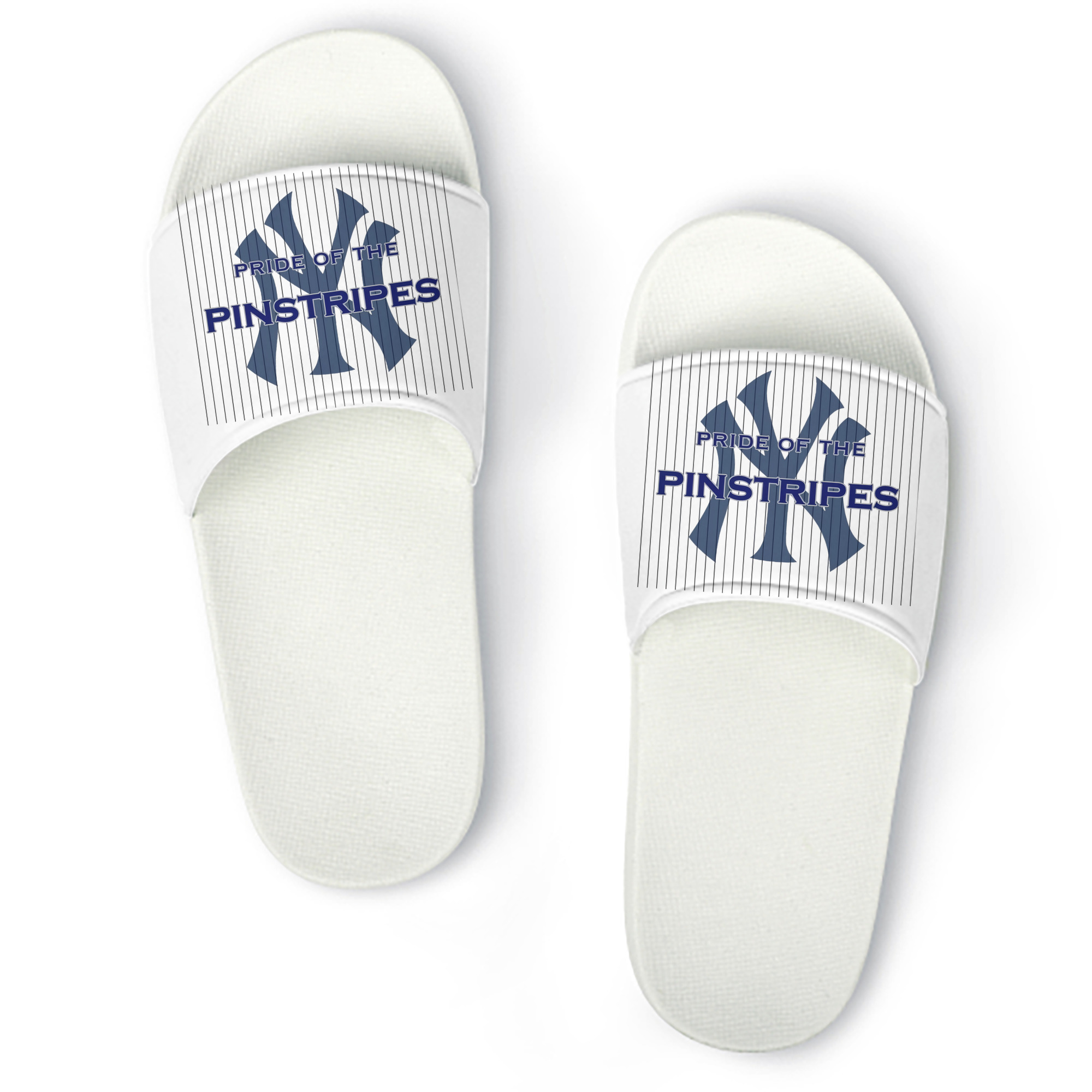 New York Yankees Pride of The Pinstripes PVC Home Slippers For Men & Women – Durable, Comfortable, Waterproof, Non-Slip, Stylish Casual Indoor & Outdoor Sandals