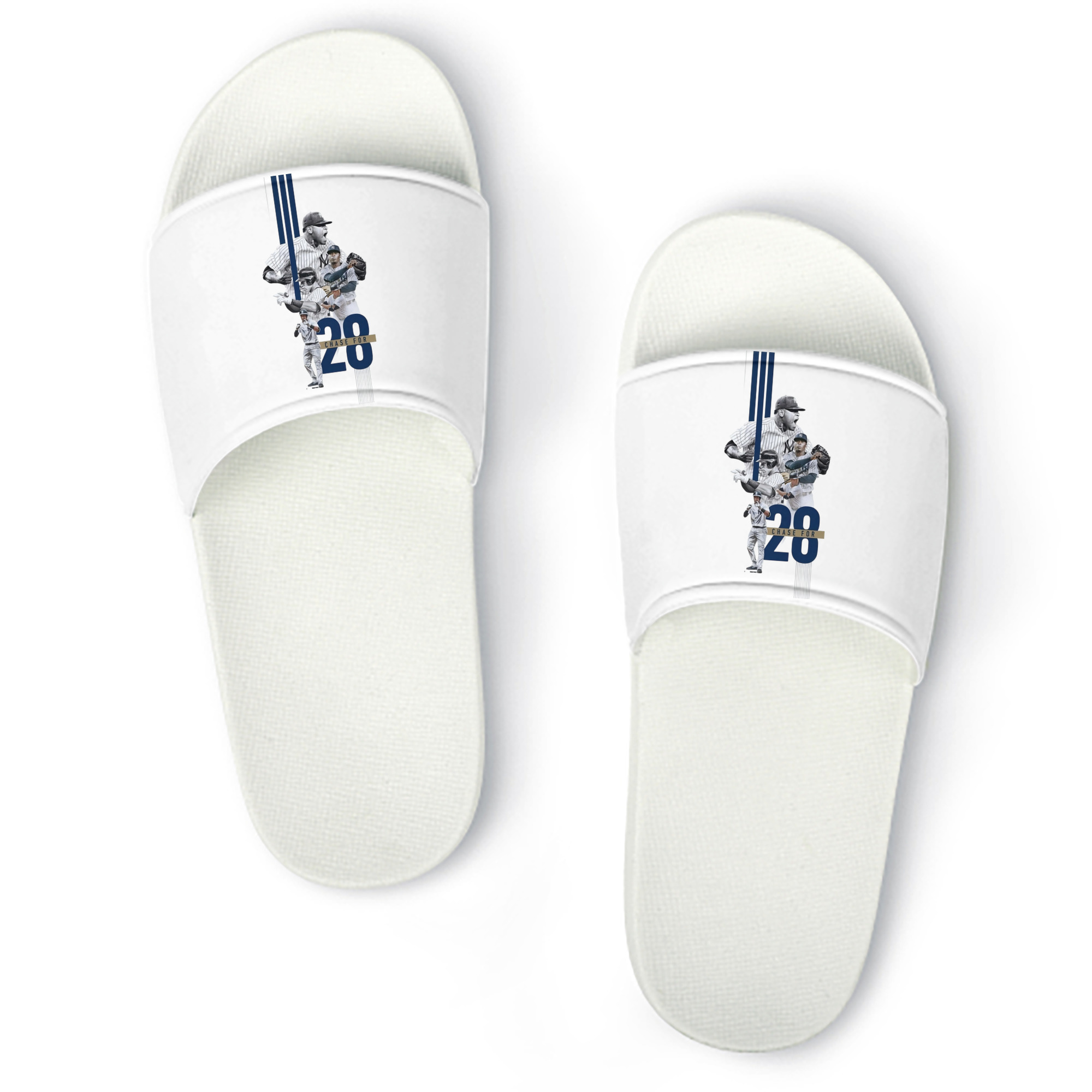 New York Yankees Chase For 28 PVC Home Slippers For Men & Women – Durable, Comfortable, Waterproof, Non-Slip, Stylish Casual Indoor & Outdoor Sandals