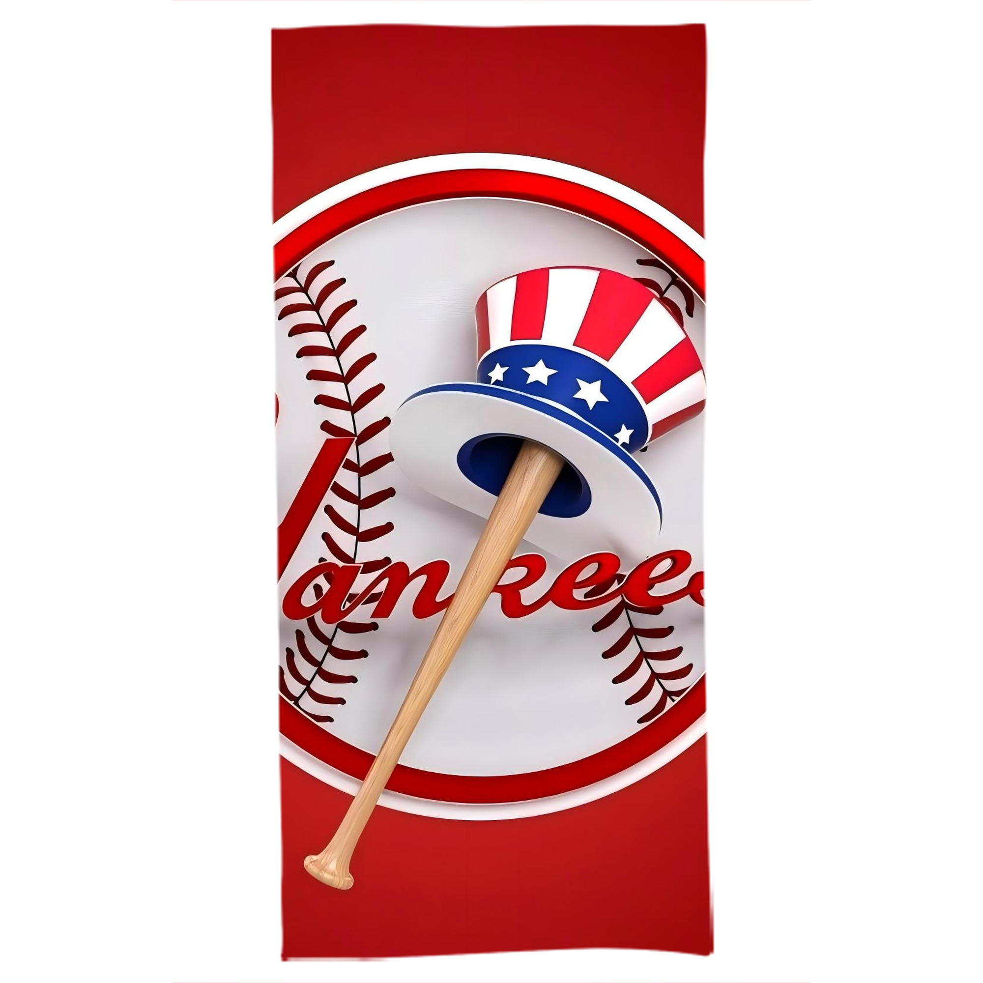 New York Yankees 120 Bath Towel 70x140 Cm – Soft & Quick Drying Polyester Shower Towel For Adults – Highly Absorbent, Lightweight, Skin-Friendly, Machine Washable – Ideal For Bathroom, Gym, Travel